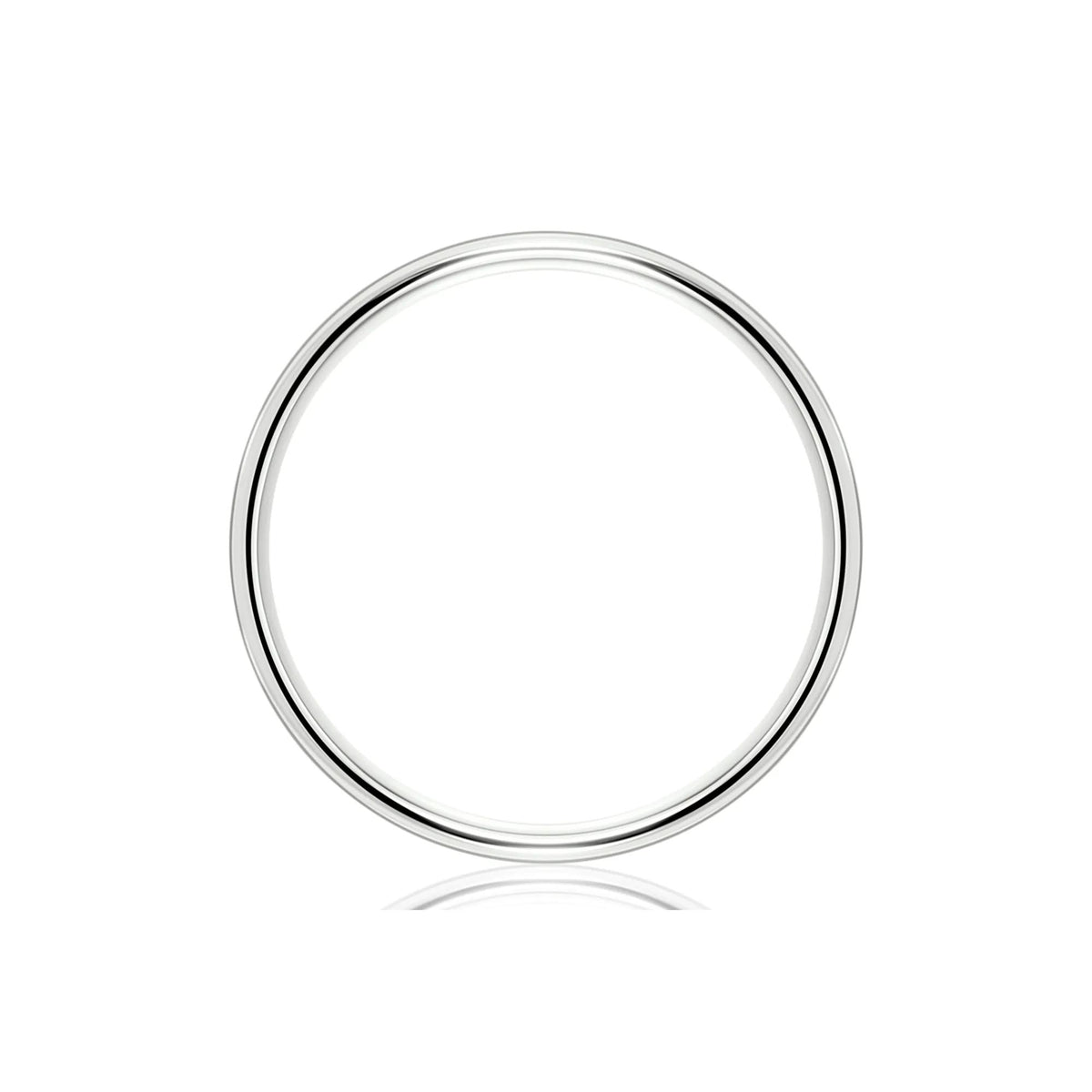 Wedding Band Ring Platinum White Size 4 2mm