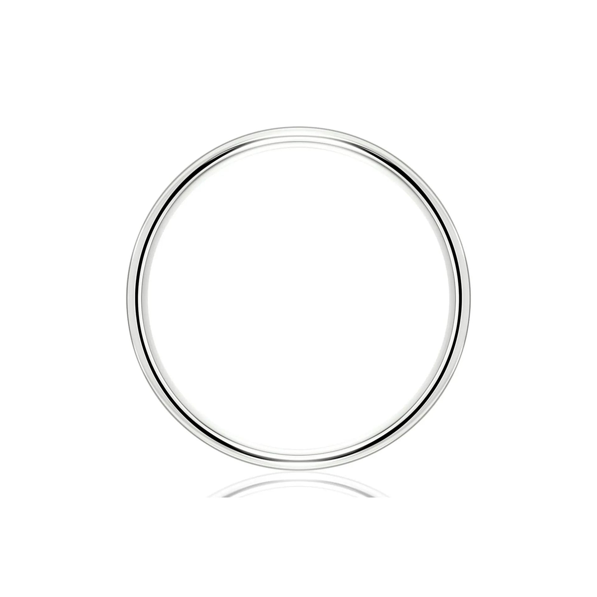 Wedding Band Ring 10K White Gold Size 12.5 2mm