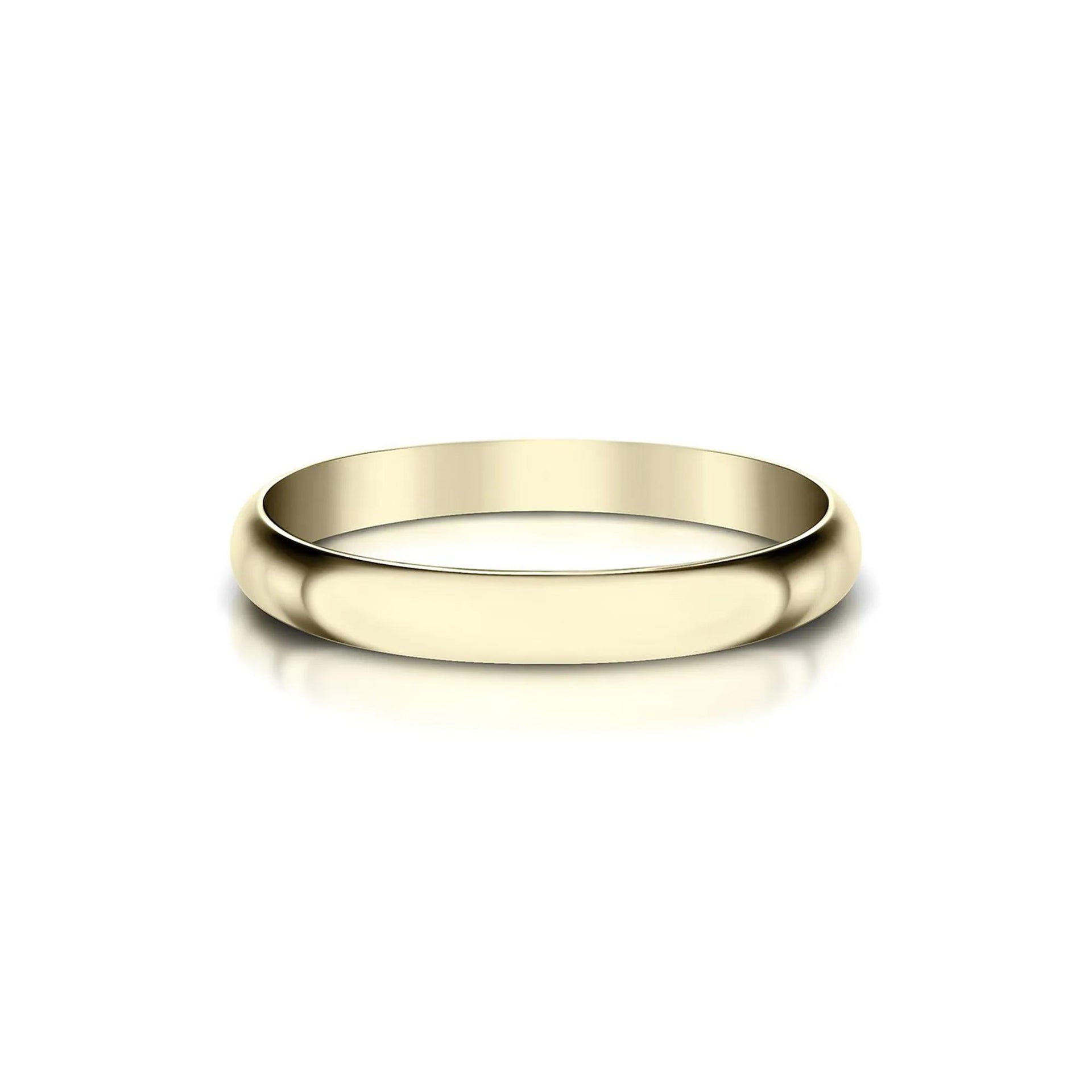 Wedding Band Ring 10K Yellow Gold Size 13.5 2mm