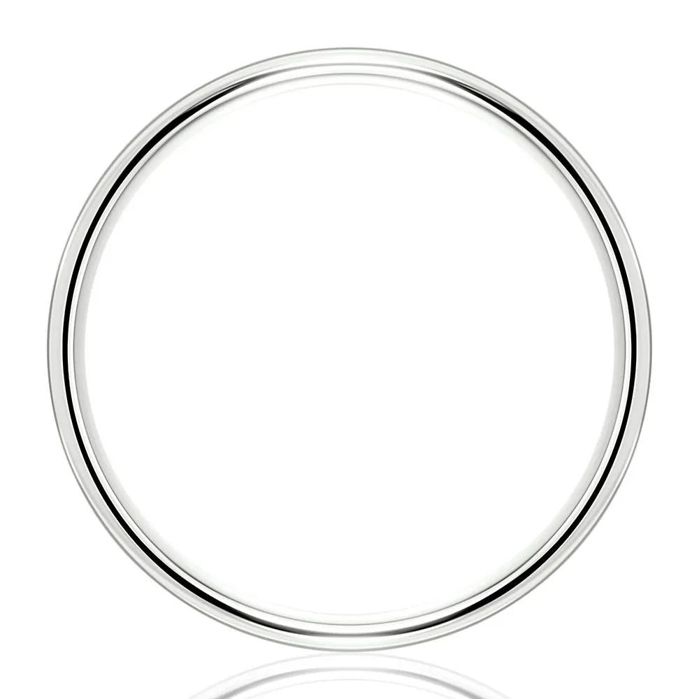 Wedding Band Ring 10K White Gold Size 10.5 6mm
