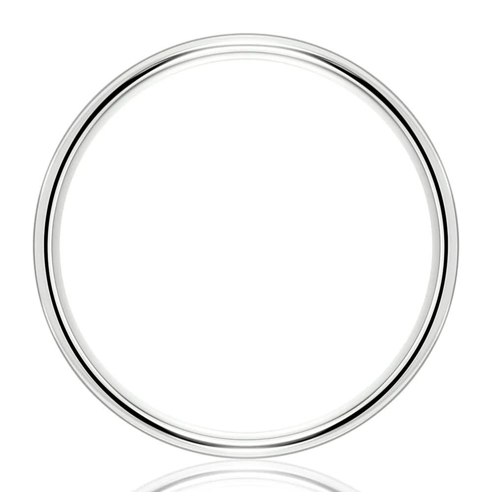 Wedding Band Ring 14K White Gold Size 10.5 4mm
