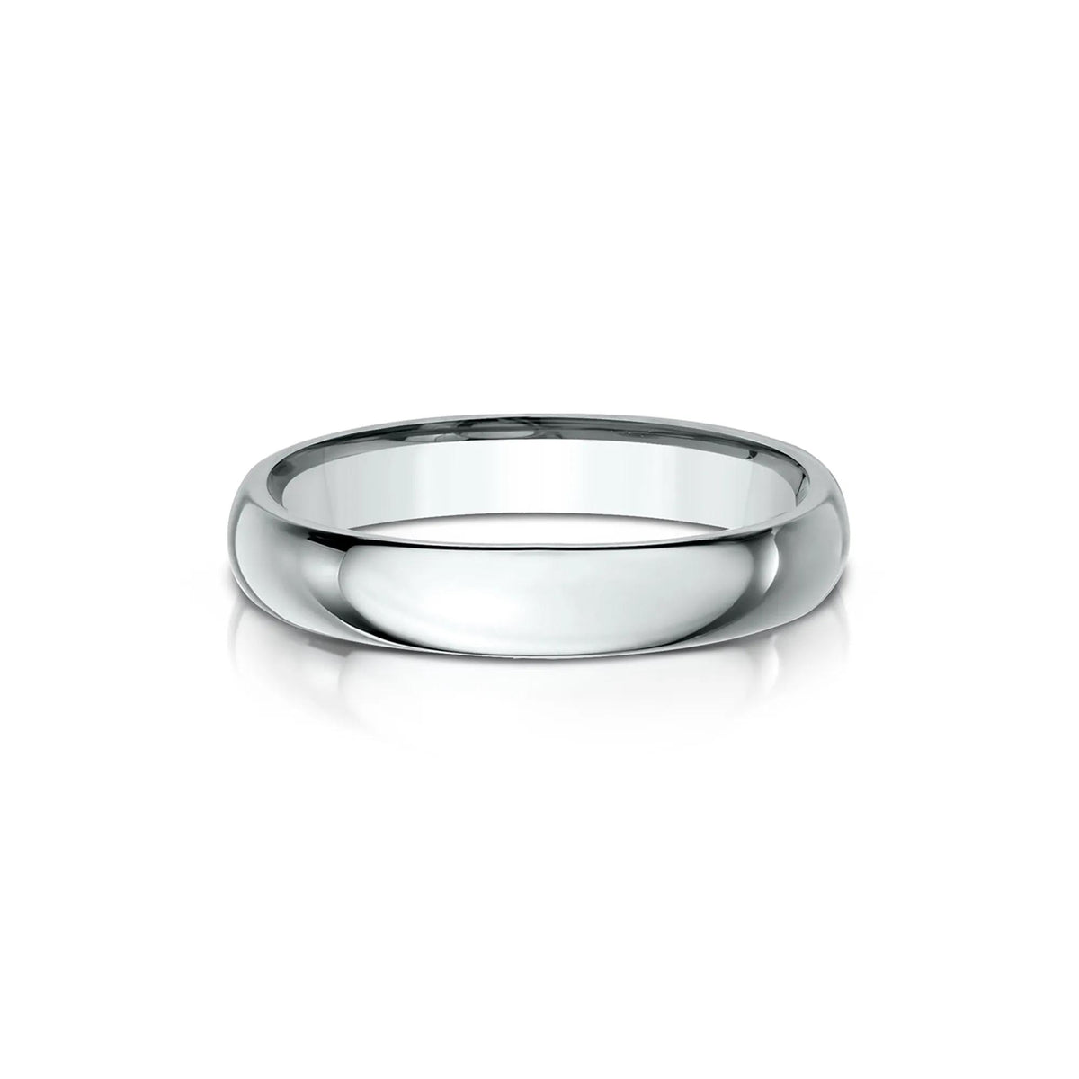 Wedding Band Ring 14K White Gold Size 10.5 4mm