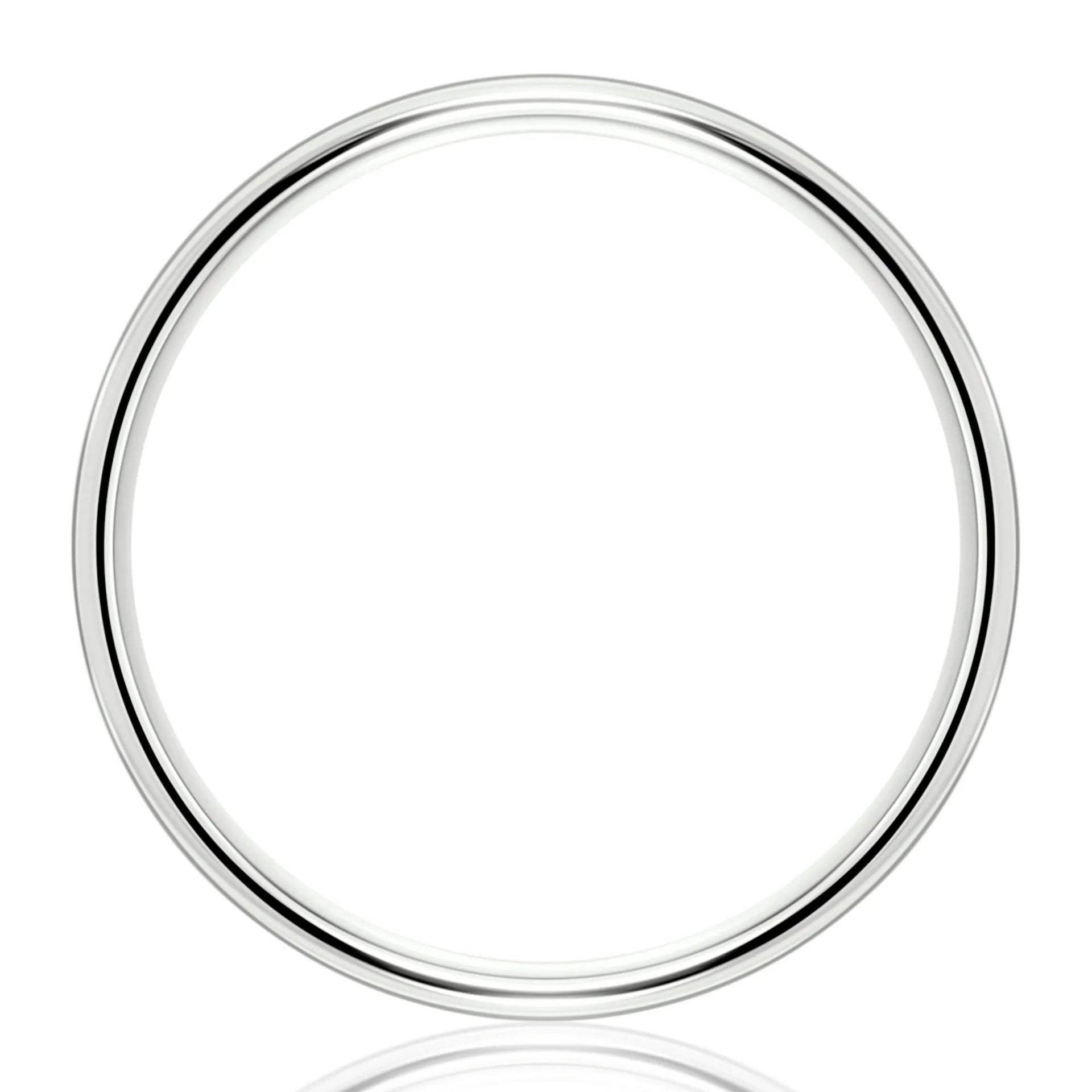 Wedding Band Ring 14K White Gold Size 9 7mm