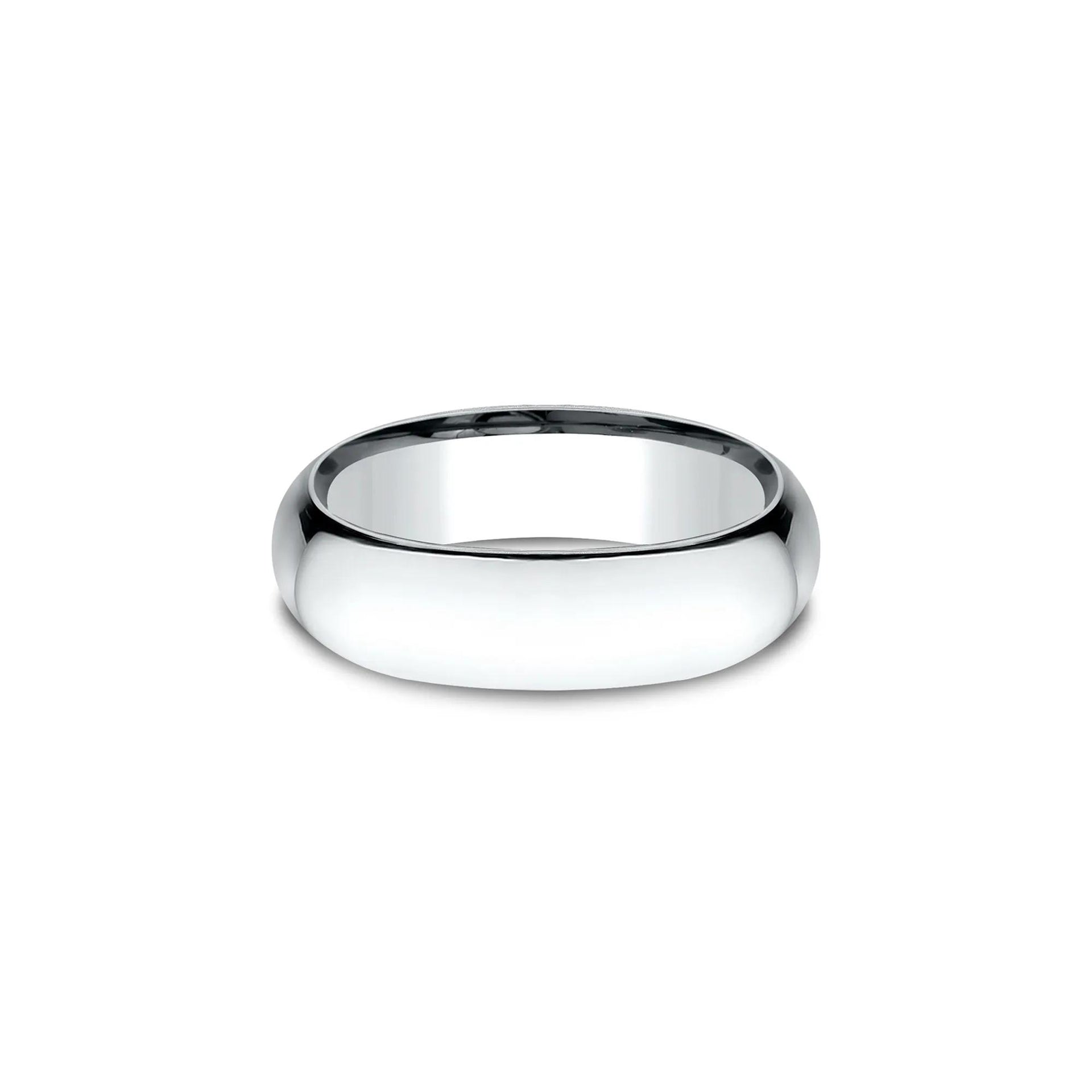 Wedding Band Ring 14K White Gold Size 8 7mm