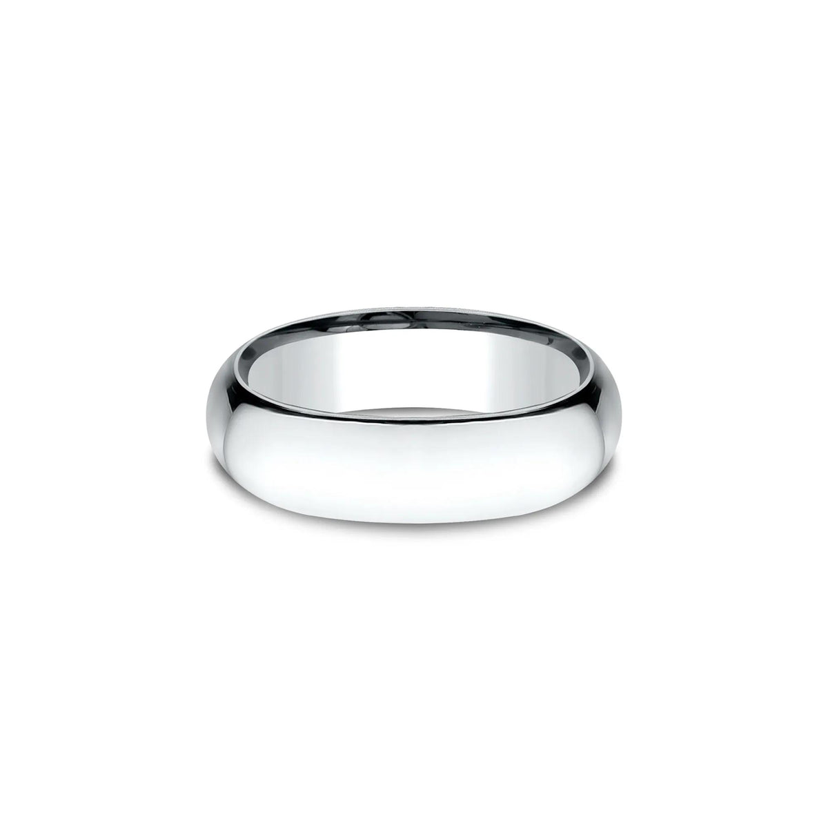 Wedding Band Ring 14K White Gold Size 9 7mm