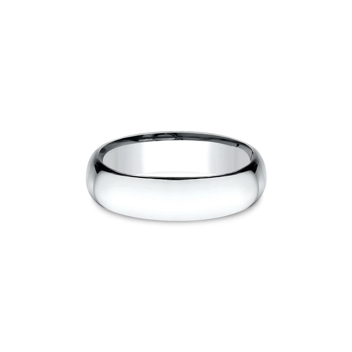 Wedding Band Ring Platinum White Size 5.5 6mm