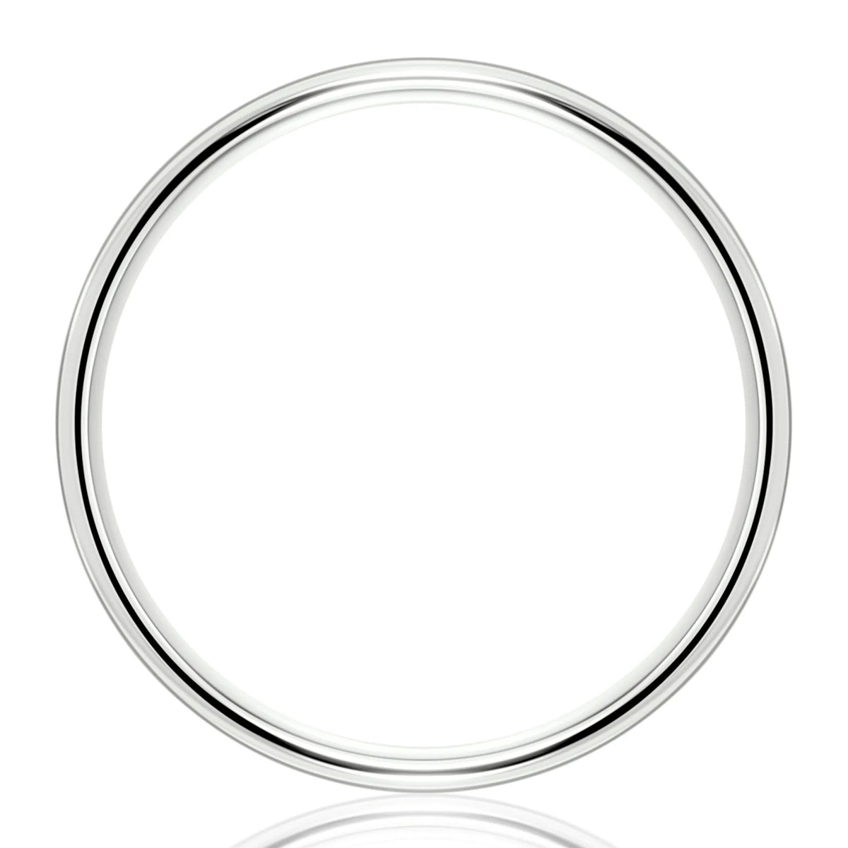 Wedding Band Ring 14K White Gold Size 9.5 5mm