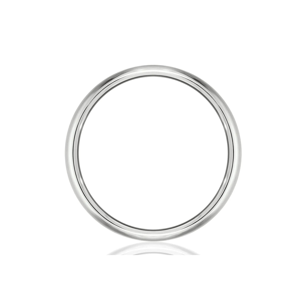 Wedding Band Ring 14K White Gold Size 11 6.5mm