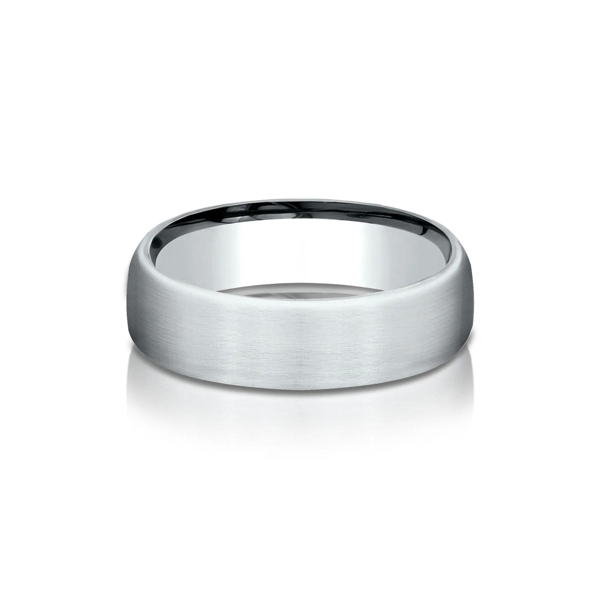 Wedding Band Ring 14K White Gold Size 11 6.5mm