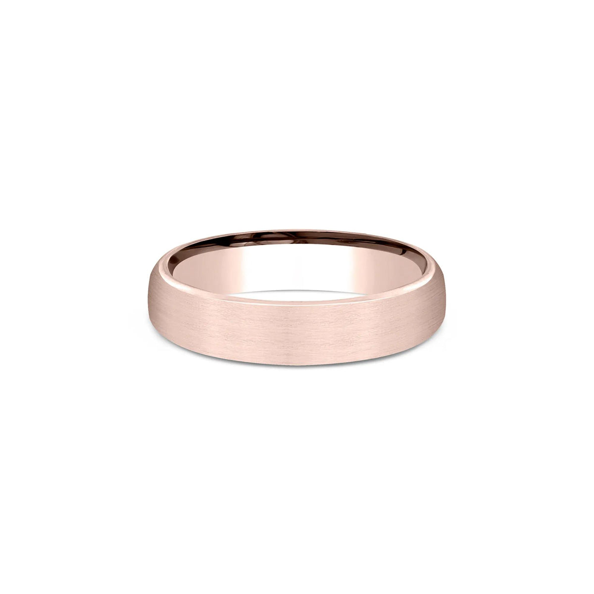 Wedding Band Ring 14K Rose Gold Size 7.5 4.5mm