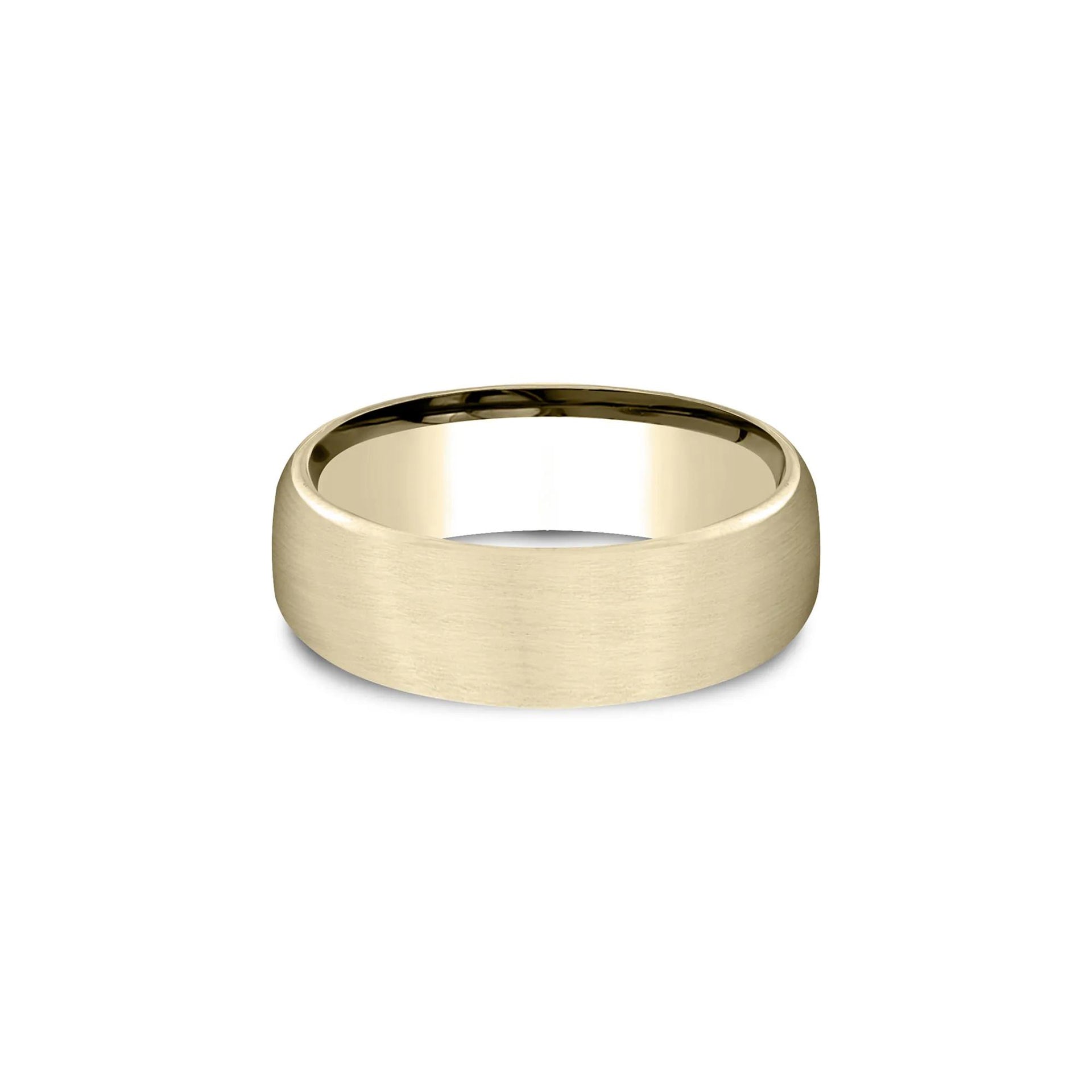 Wedding Band Ring 14K Yellow Gold Size 10 7.5mm