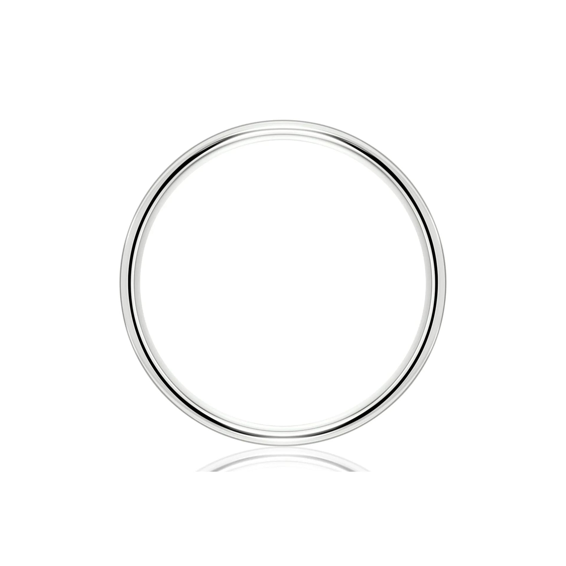 Wedding Band Ring Platinum 7.5 MM White Size 9 7.5mm