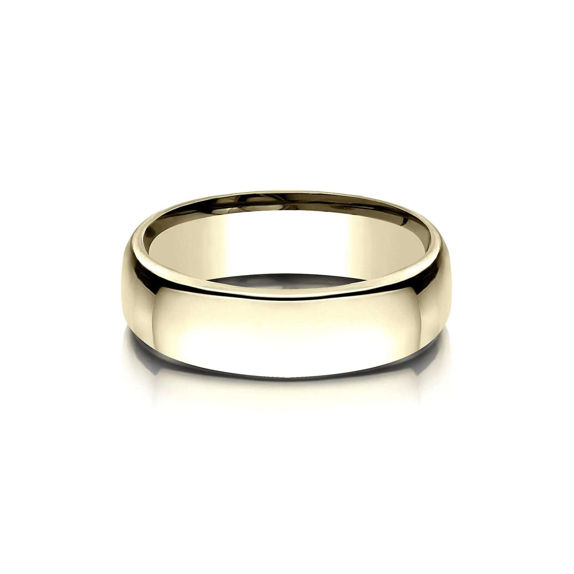 Wedding Band Ring 14K Yellow Gold Size 4.5 6.5mm