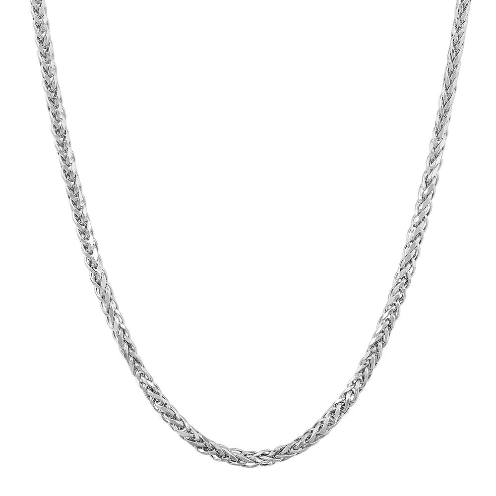 Spiga Chain 14K White Gold Necklace Size 24"