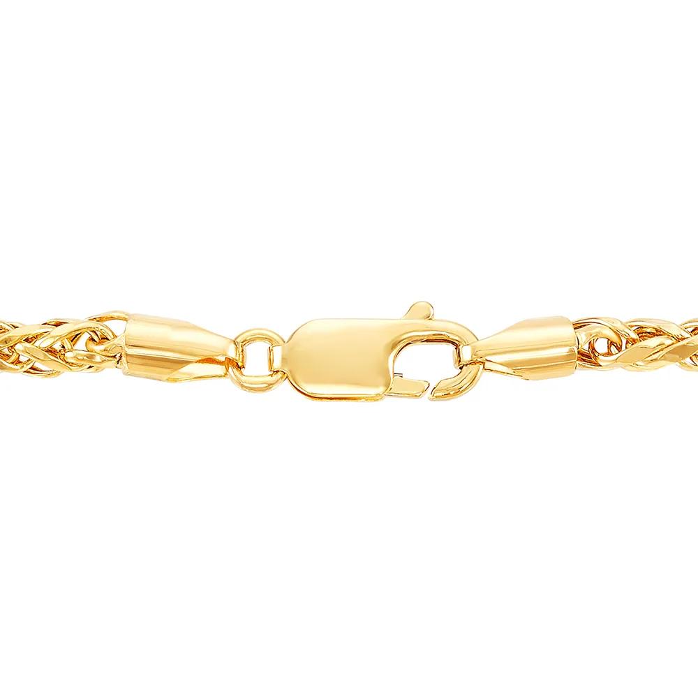 Wheat Chain 14K Yellow Gold Necklace Size 22"