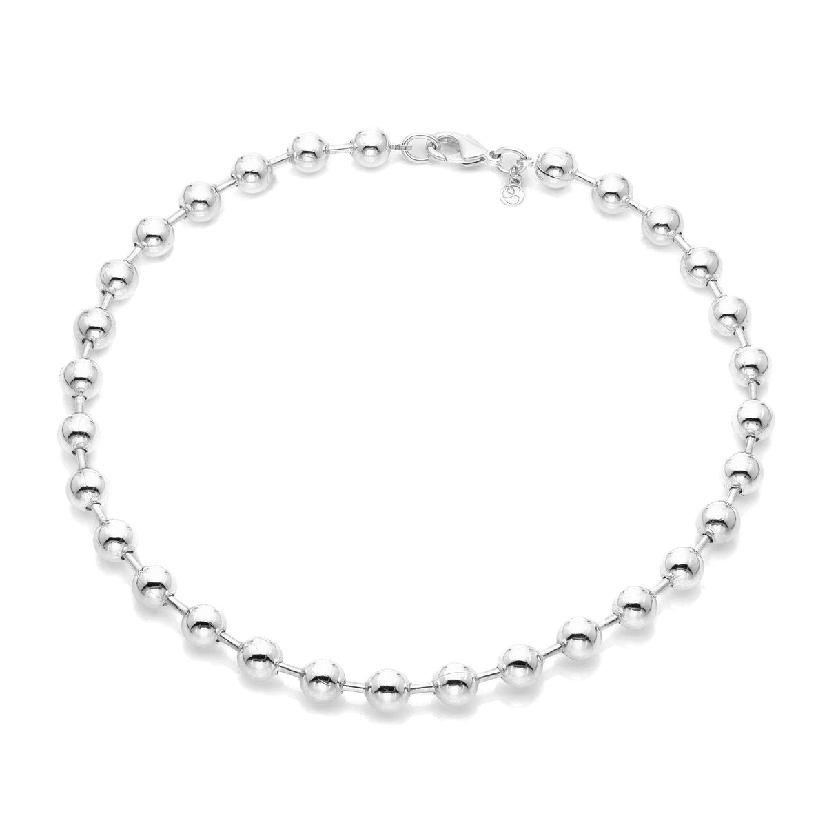 Big Ball Chain Necklace, Silver