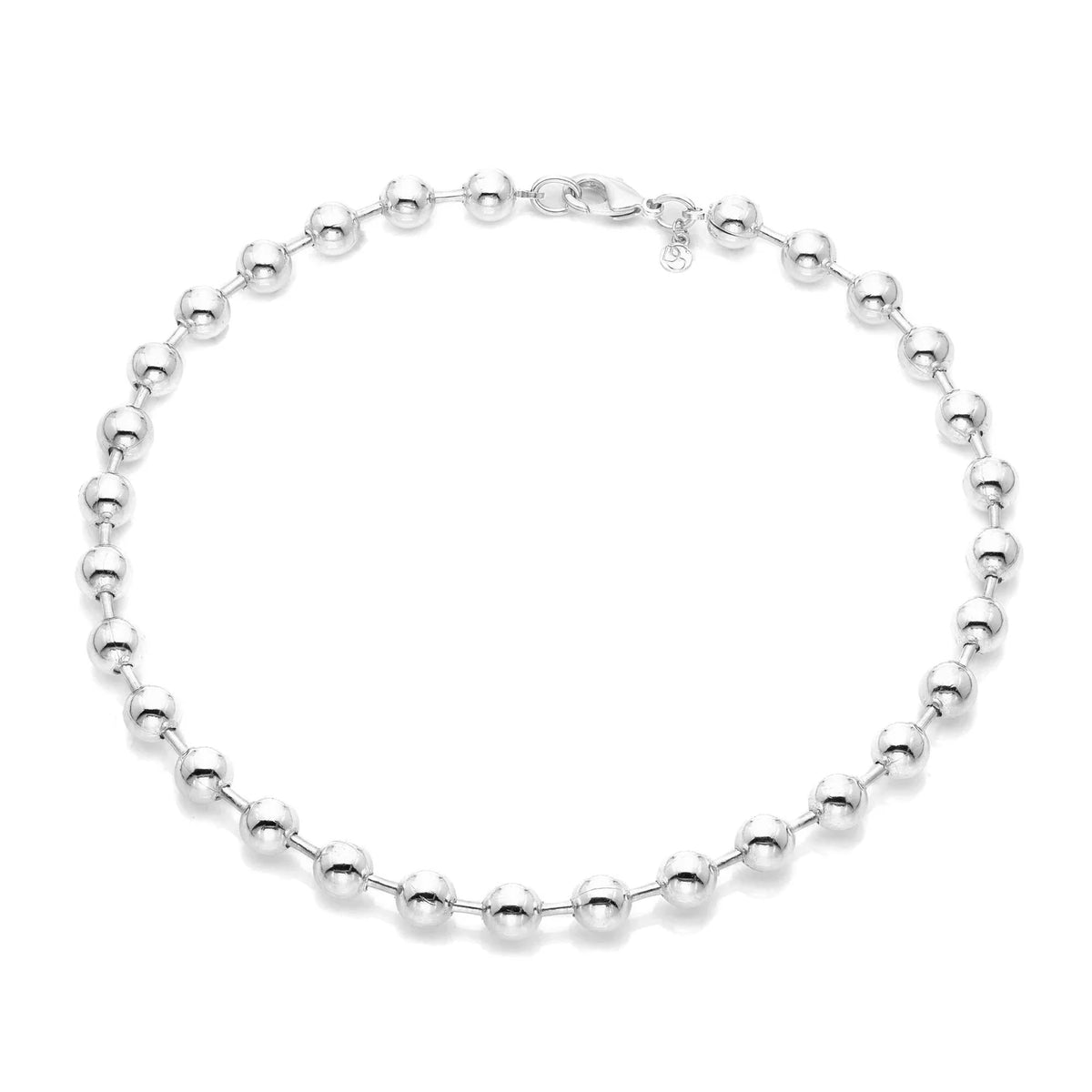 Big Ball Chain Necklace, Silver