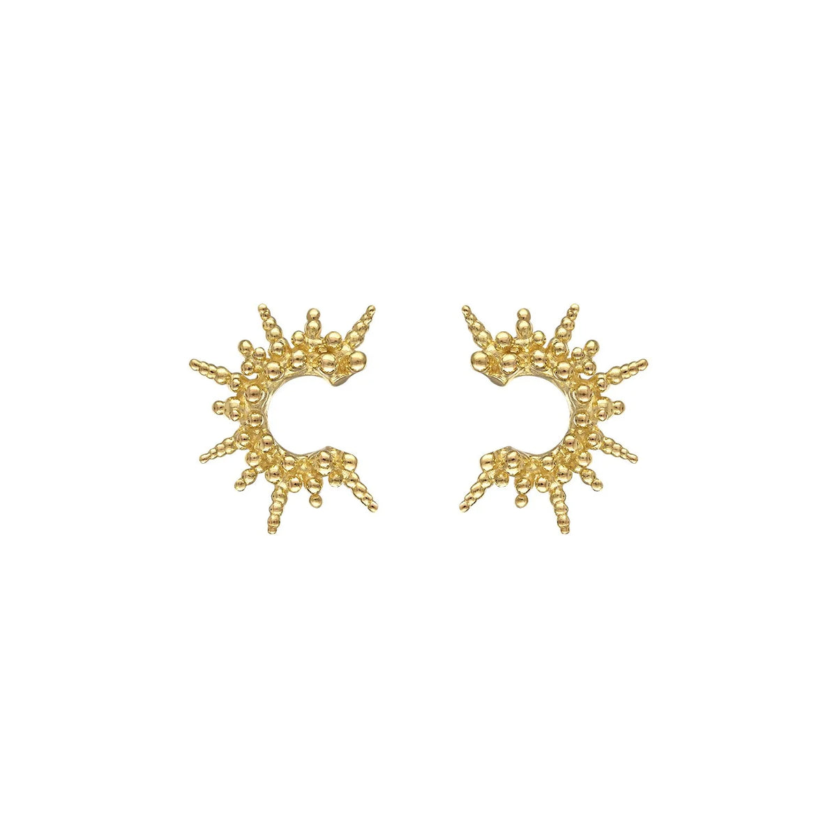 Aelia Sculptural 18K Gold Stud Earrings