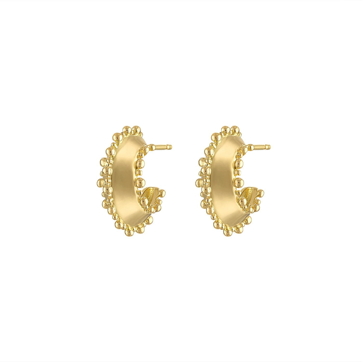 Elanor Sculptural 18K Gold Statement Hoop Earrings