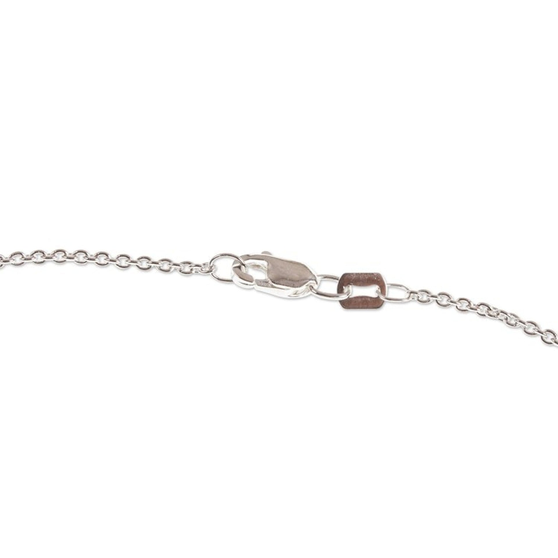 Artisan Crafted Sterling Silver Pendant Necklace 'Triple Yin-Yang'
