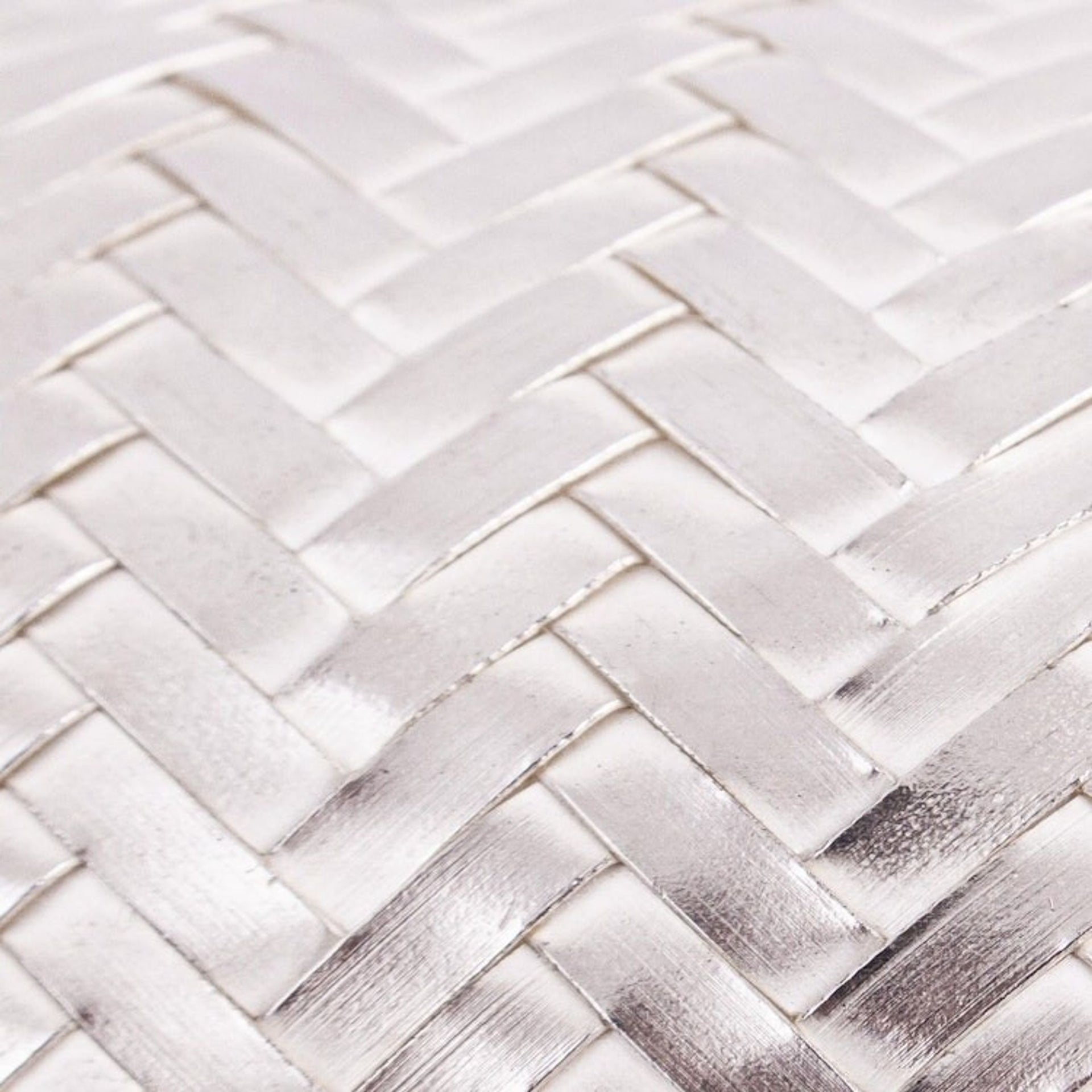 Extra Wide Woven Sterling Cuff Bracelet 'Gauntlet'