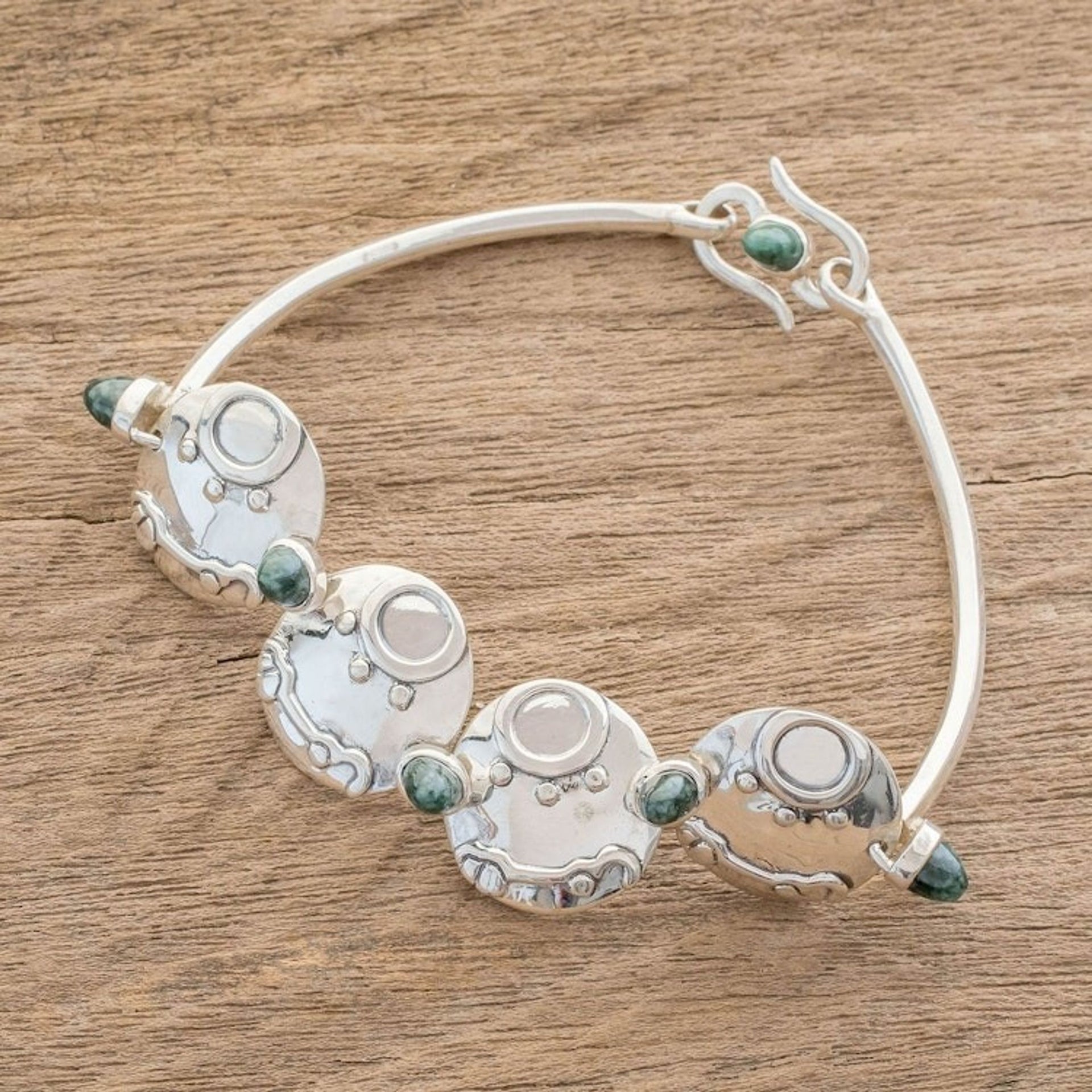 Nahual Jade Pendant Bracelet from Guatemala 'Destiny Nahual''