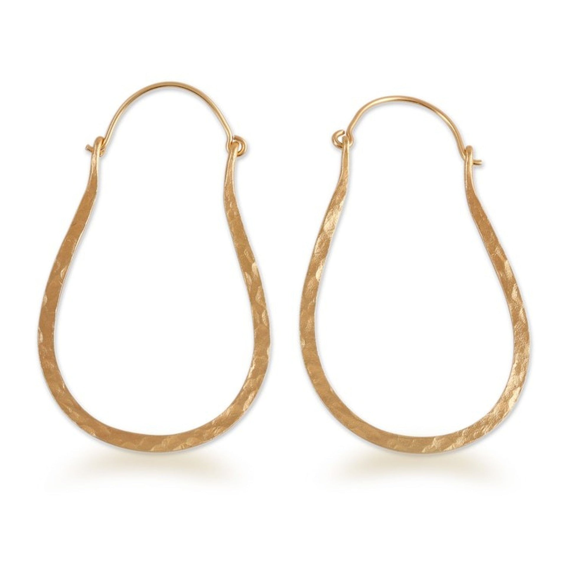 22k Gold Plated Sterling Silver Hoop Earrings from India 'Mystic Loops'