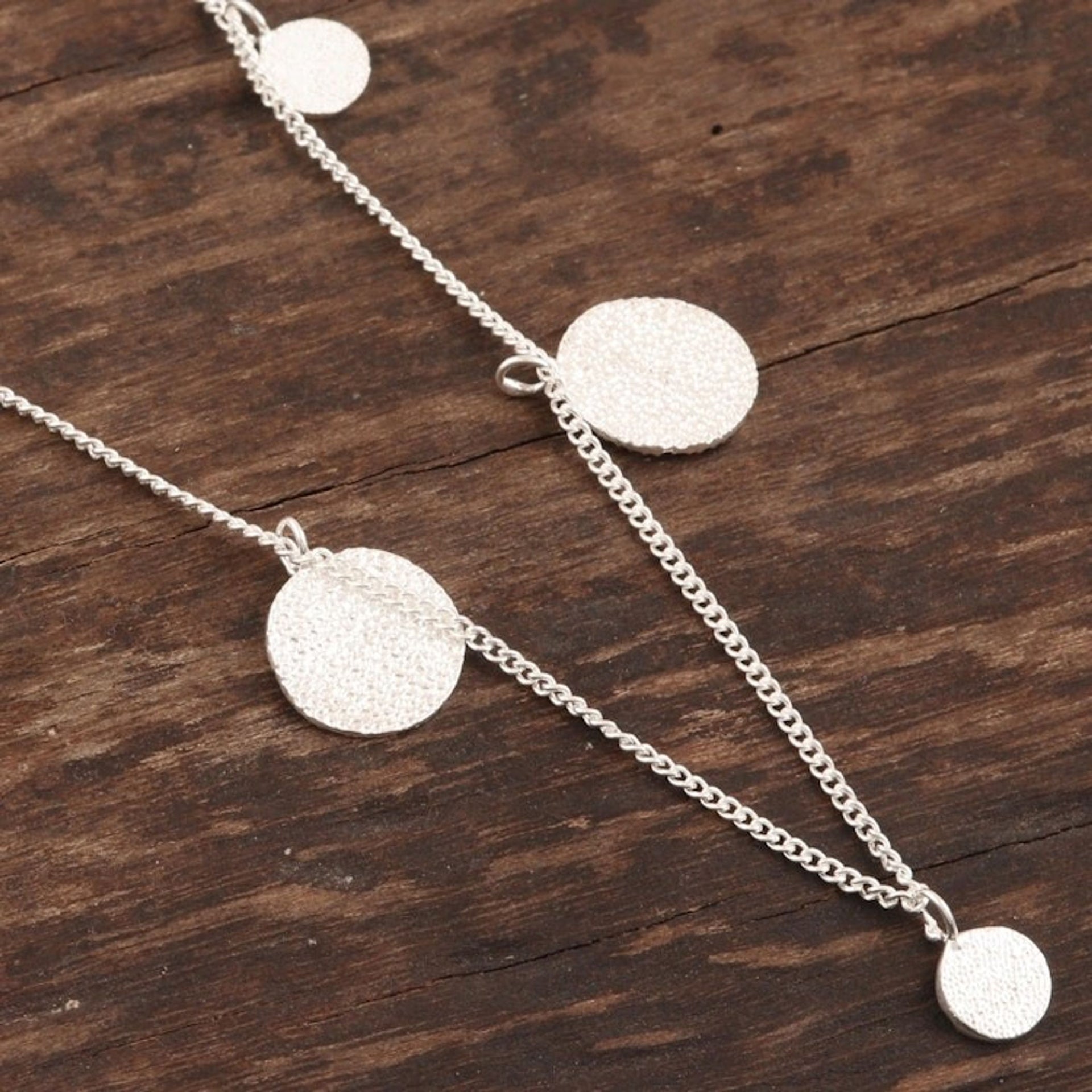 Artisan Crafted Sterling Silver Pendant Necklace 'Brightest Night'