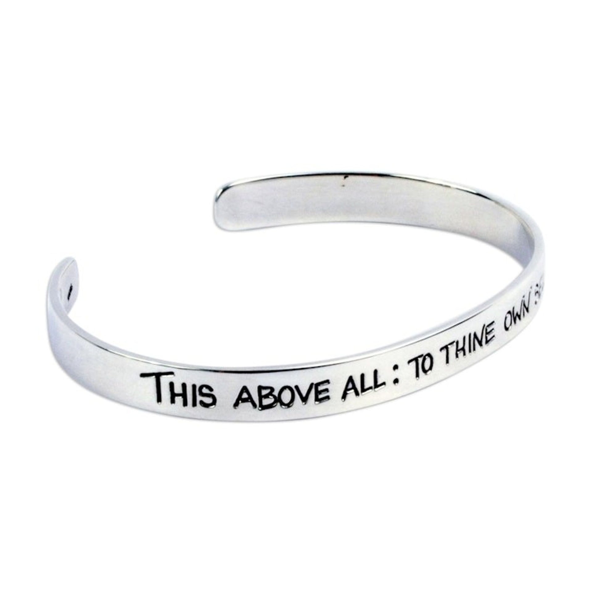 Shakespeare Be True Sterling Silver Cuff Bracelet from Taxco 'Be True to You'