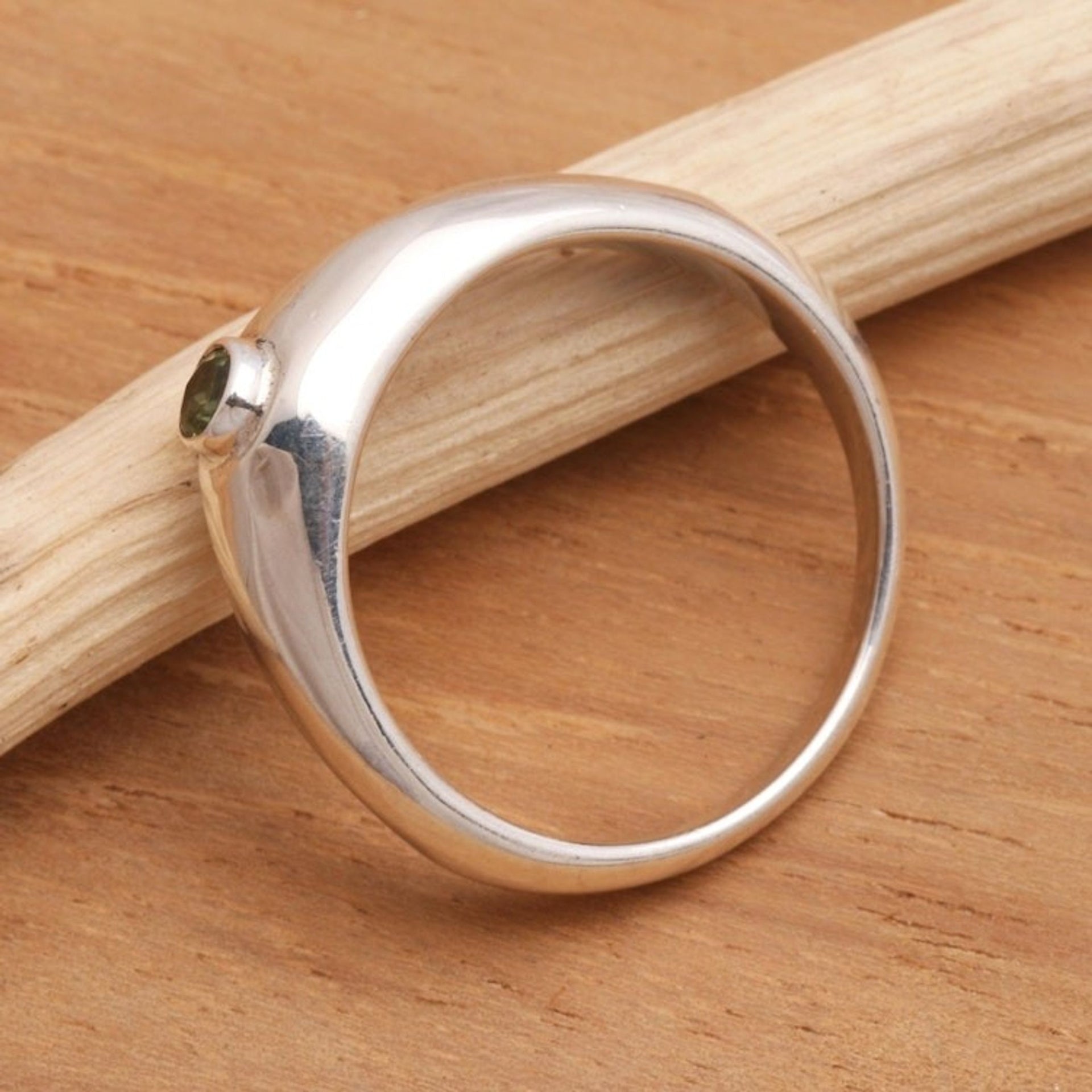 Peridot And Sterling Silver Ring 'A Promise'