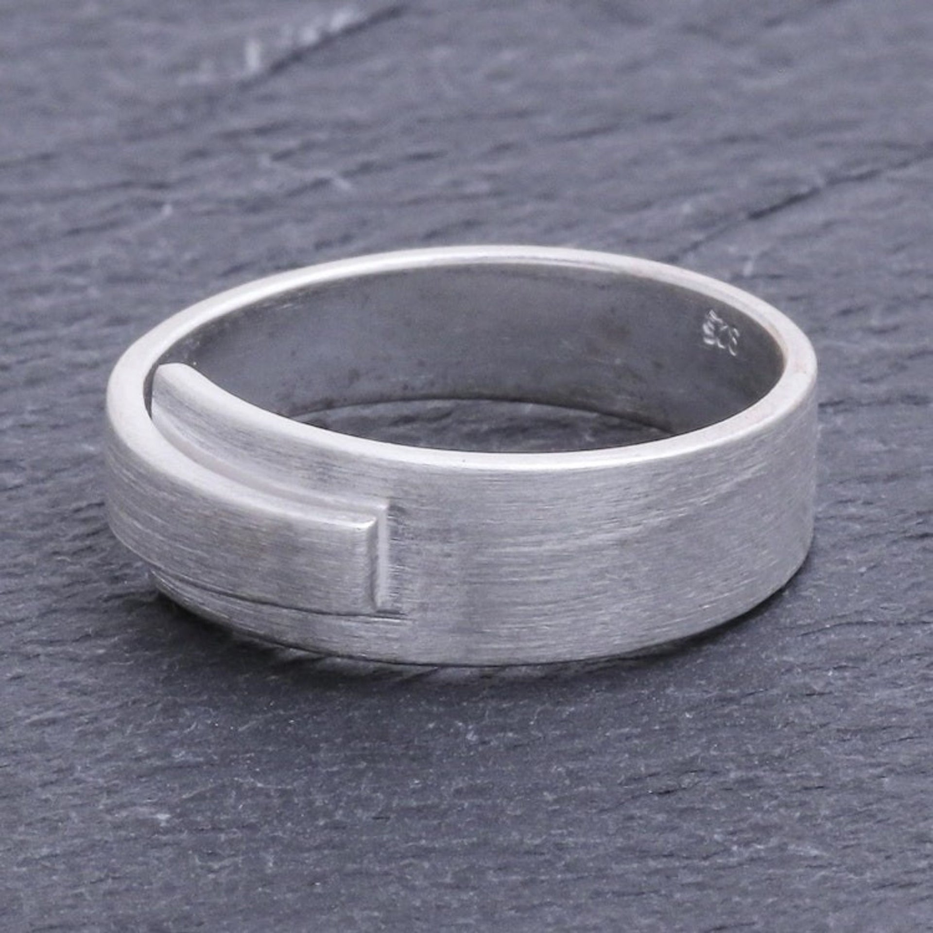 Men's Modern Sterling Silver Ring from Thailand 'Solemn Monarch'