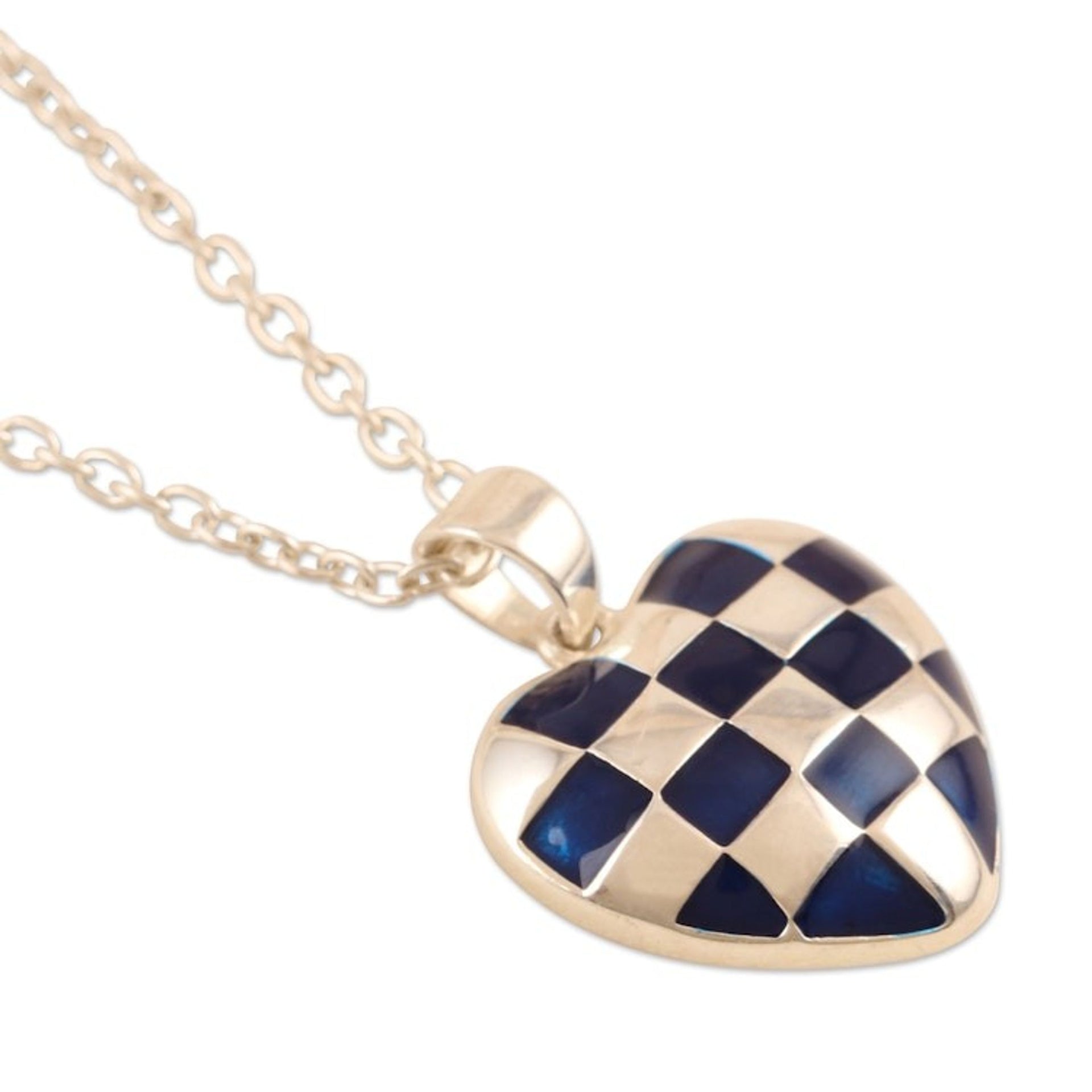 Sterling Silver Heart-Motif Pendant Necklace 'Magic Heart'