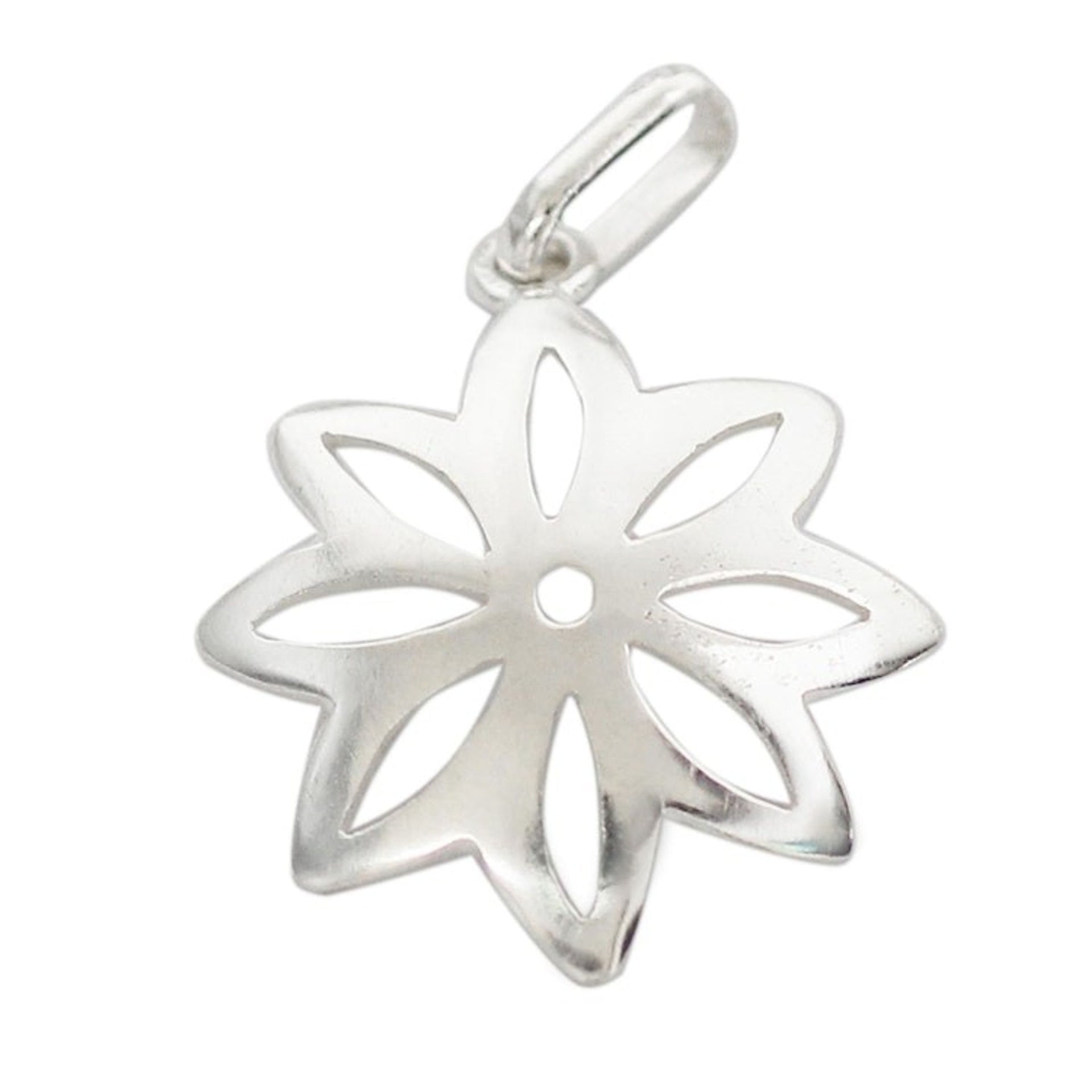 Floral Sterling Silver Pendant 'Hopeful Star'