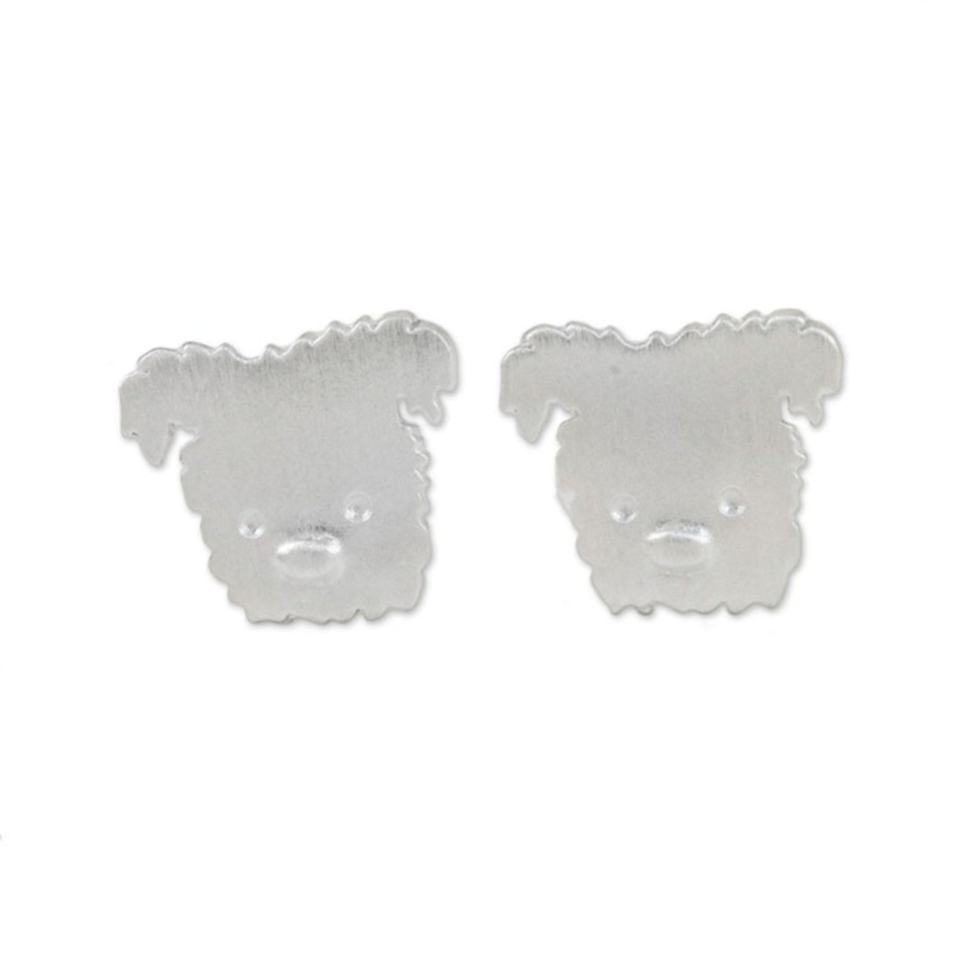 Westie Terrier Sterling Silver Stud Earrings from Thailand 'Westie'