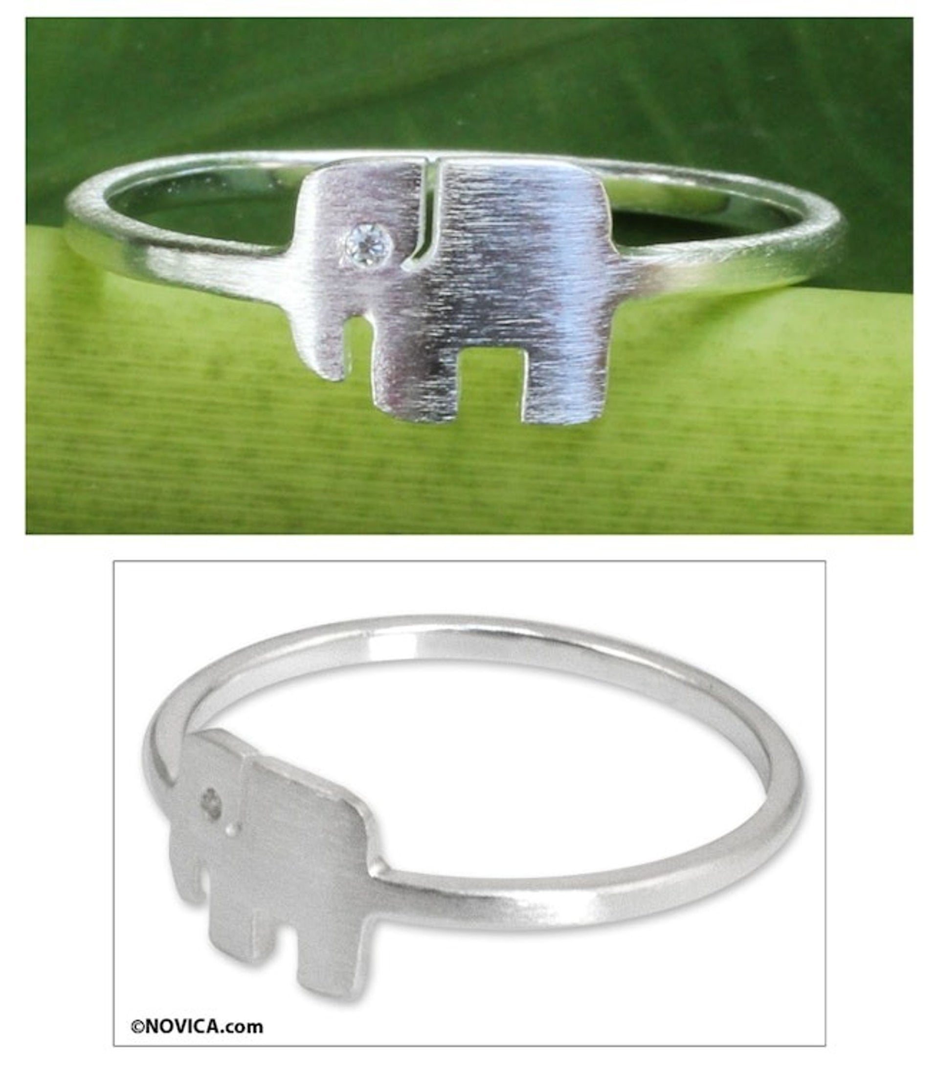 Thai Artisan Jewelry Sterling Silver Ring 'Loyal Elephant'