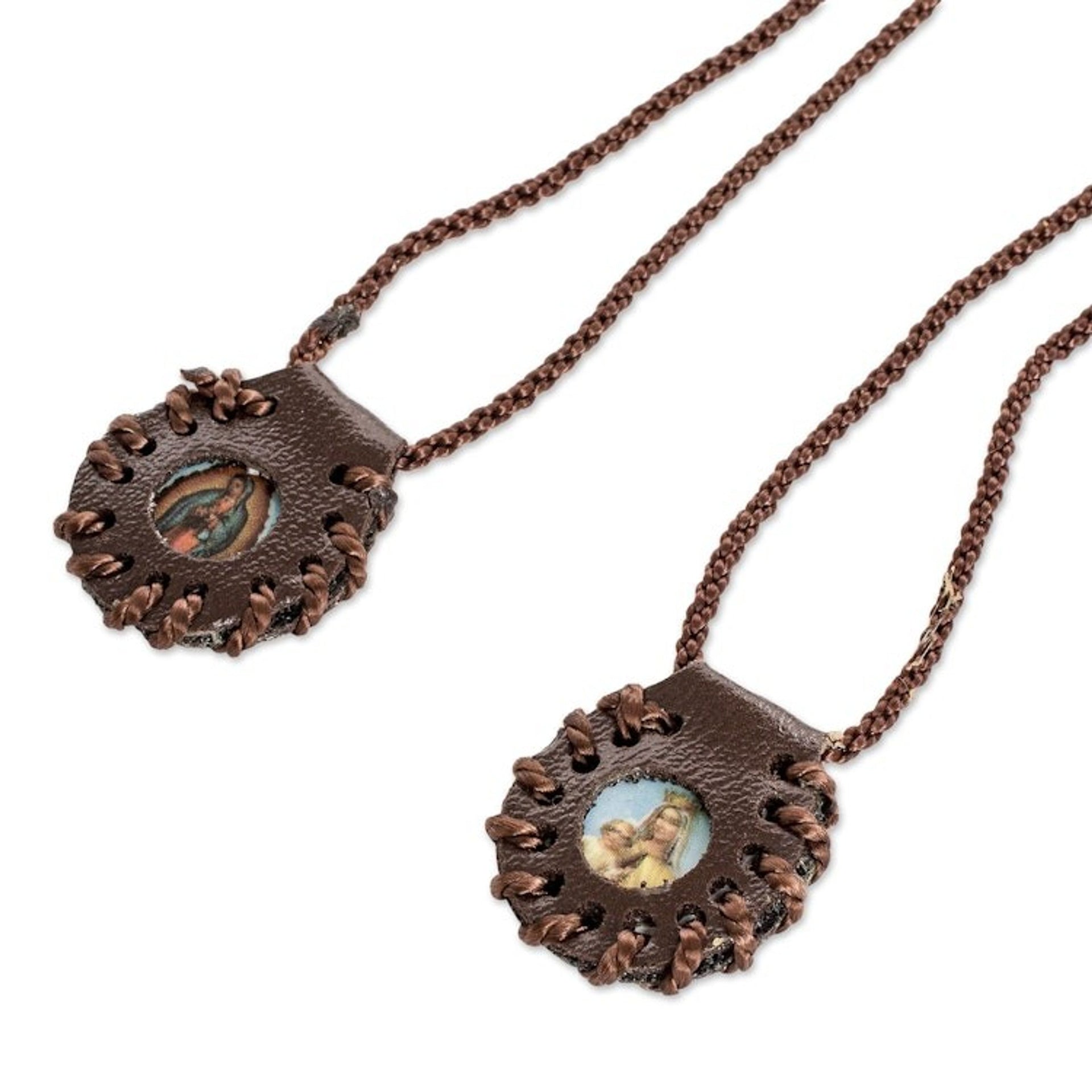 Inspirational Religious Round Double Pendant Necklace 'Path of Hope'