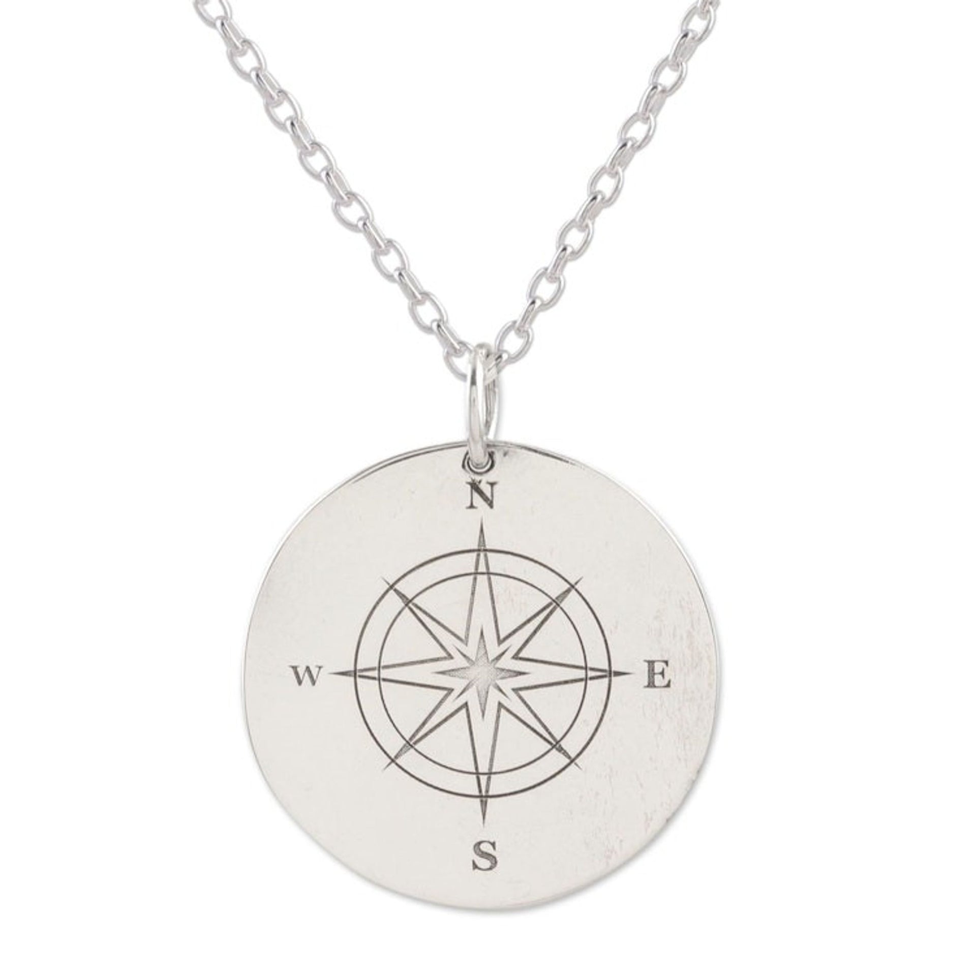 Inspirational Sterling Silver Pendant Necklace 'Soul Captain'