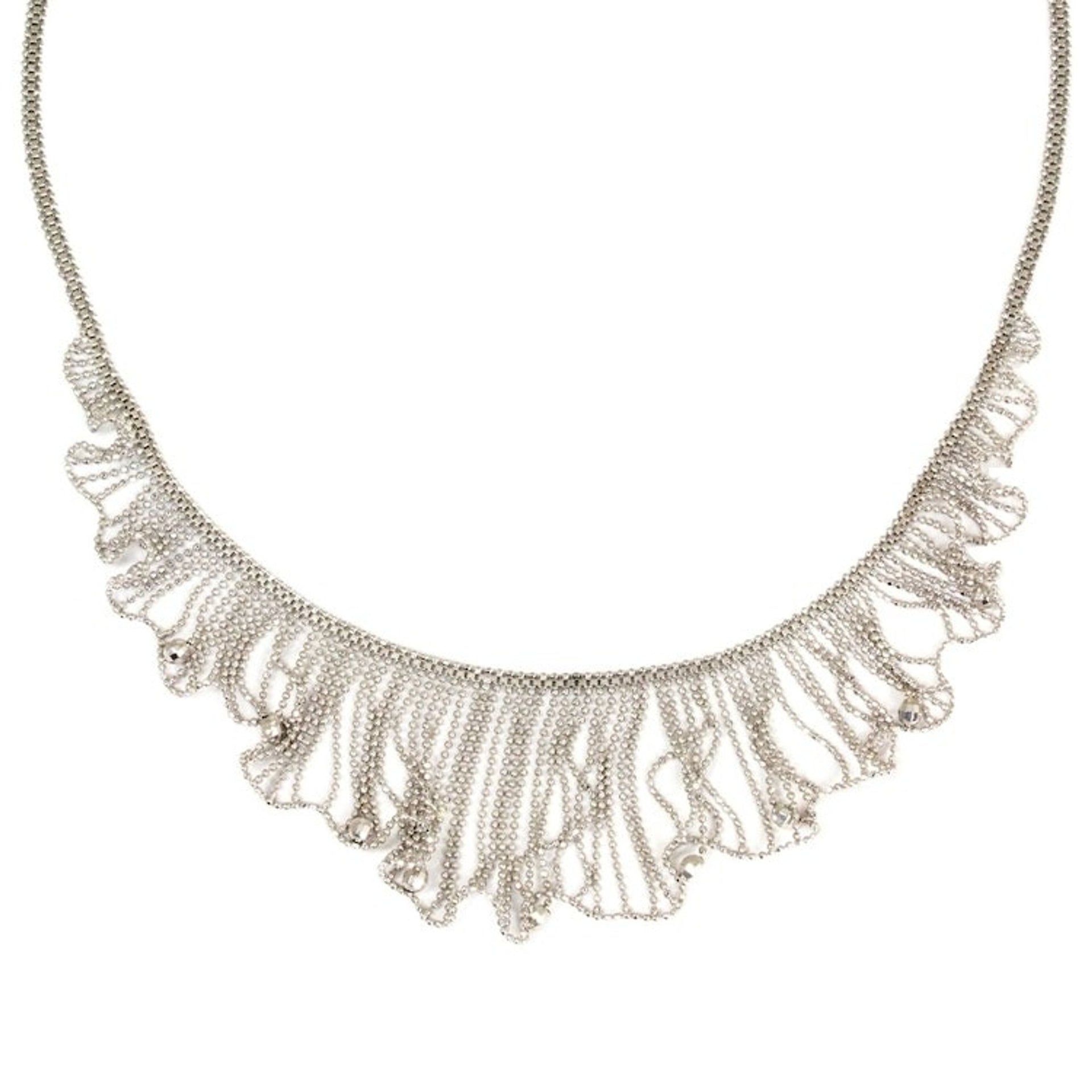 Thai Handcrafted Sterling Silver Waterfall Necklace 'Dancing Breeze'