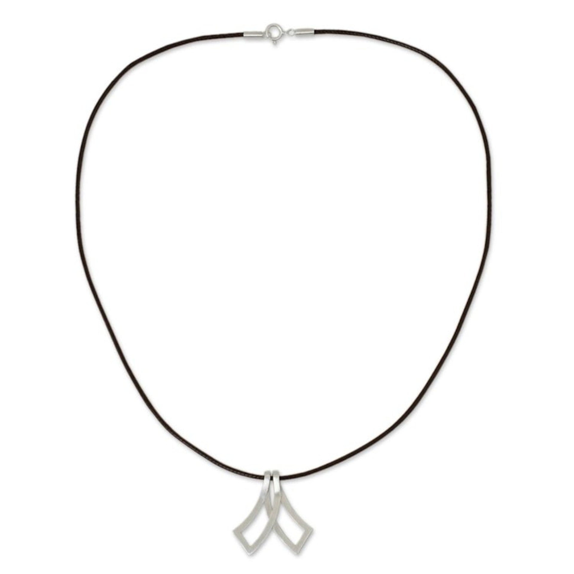 Original Sterling Silver Necklace for Men 'Siam Bow Tie'