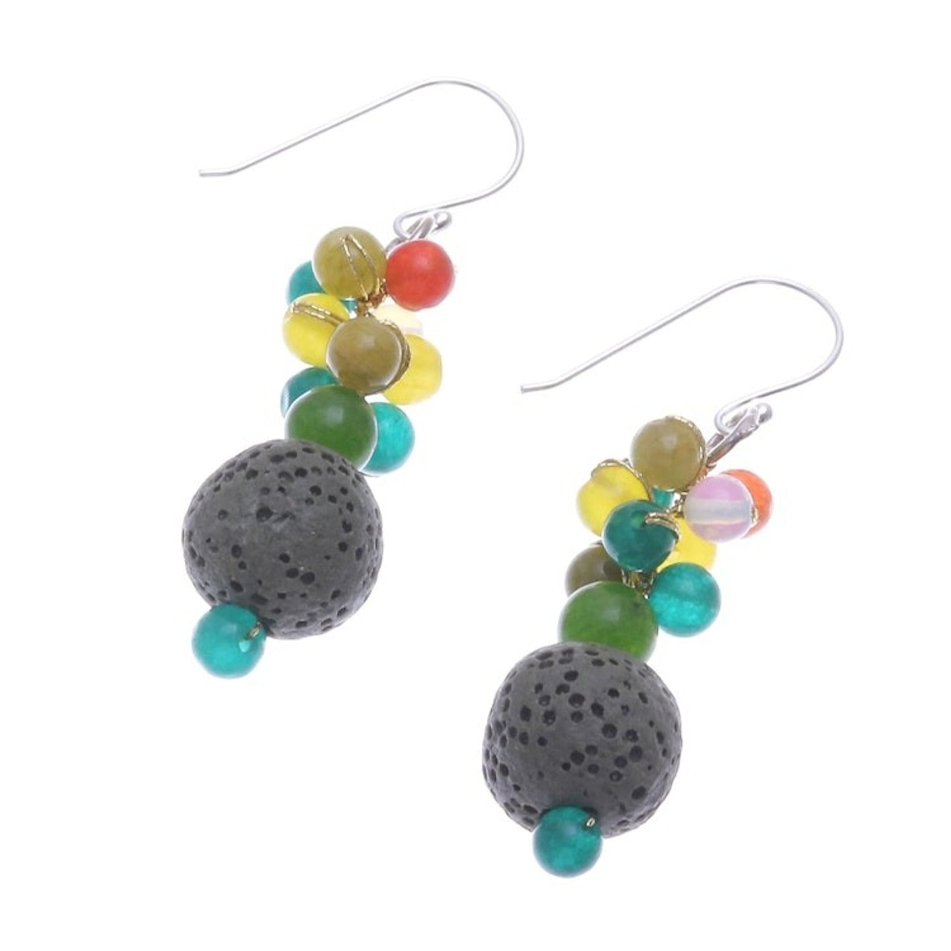 Multi-gemstone Balloon Bouquet Dangle Earrings 'Balloon Bouquet'