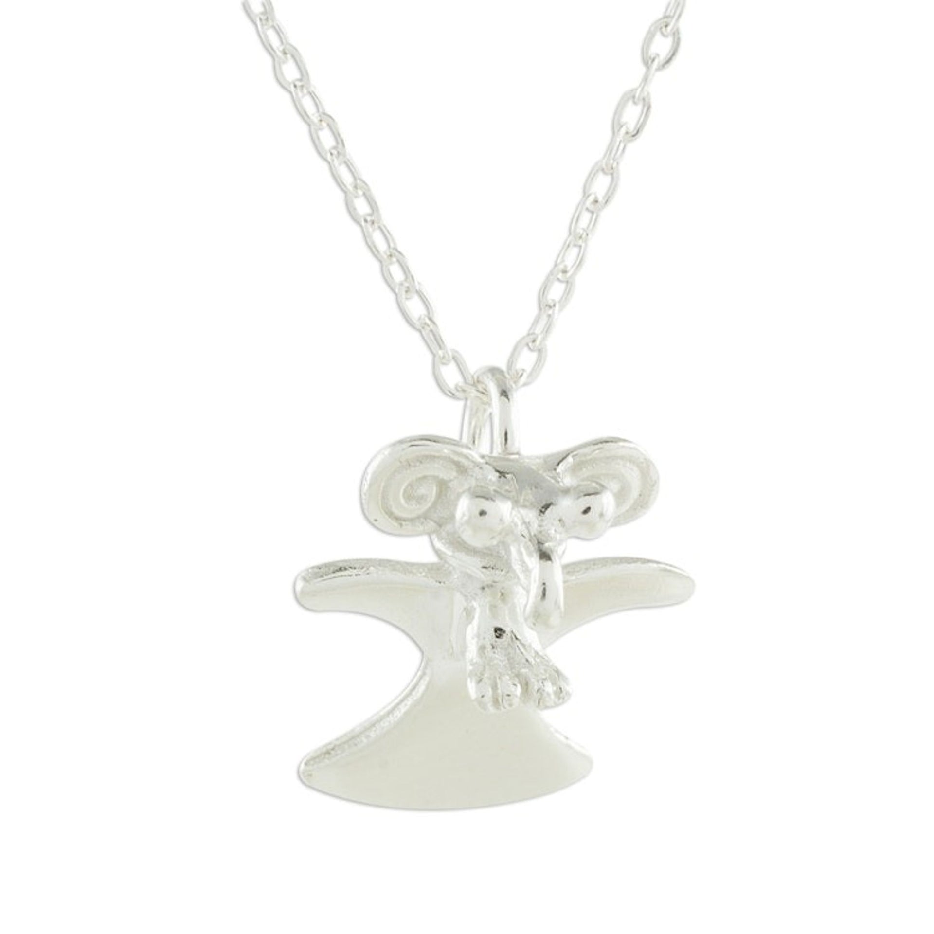 Handcrafted Sterling Silver Eagle Pendant Necklace 'Eagle in Flight'