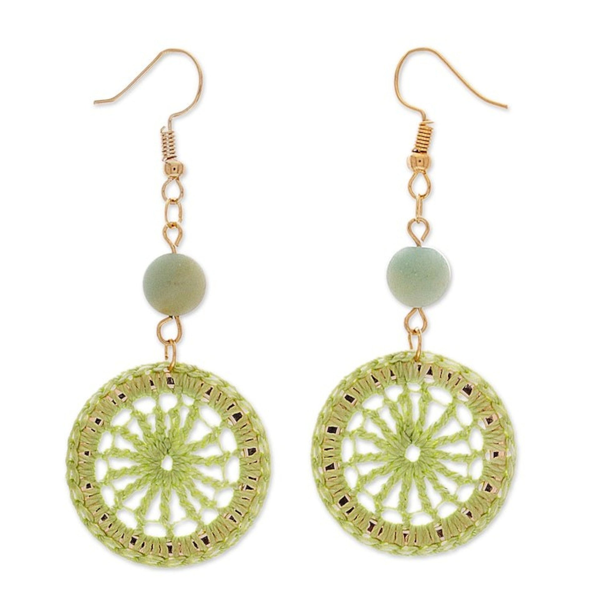 Unique Crocheted Dangle Earrings 'Daphne'