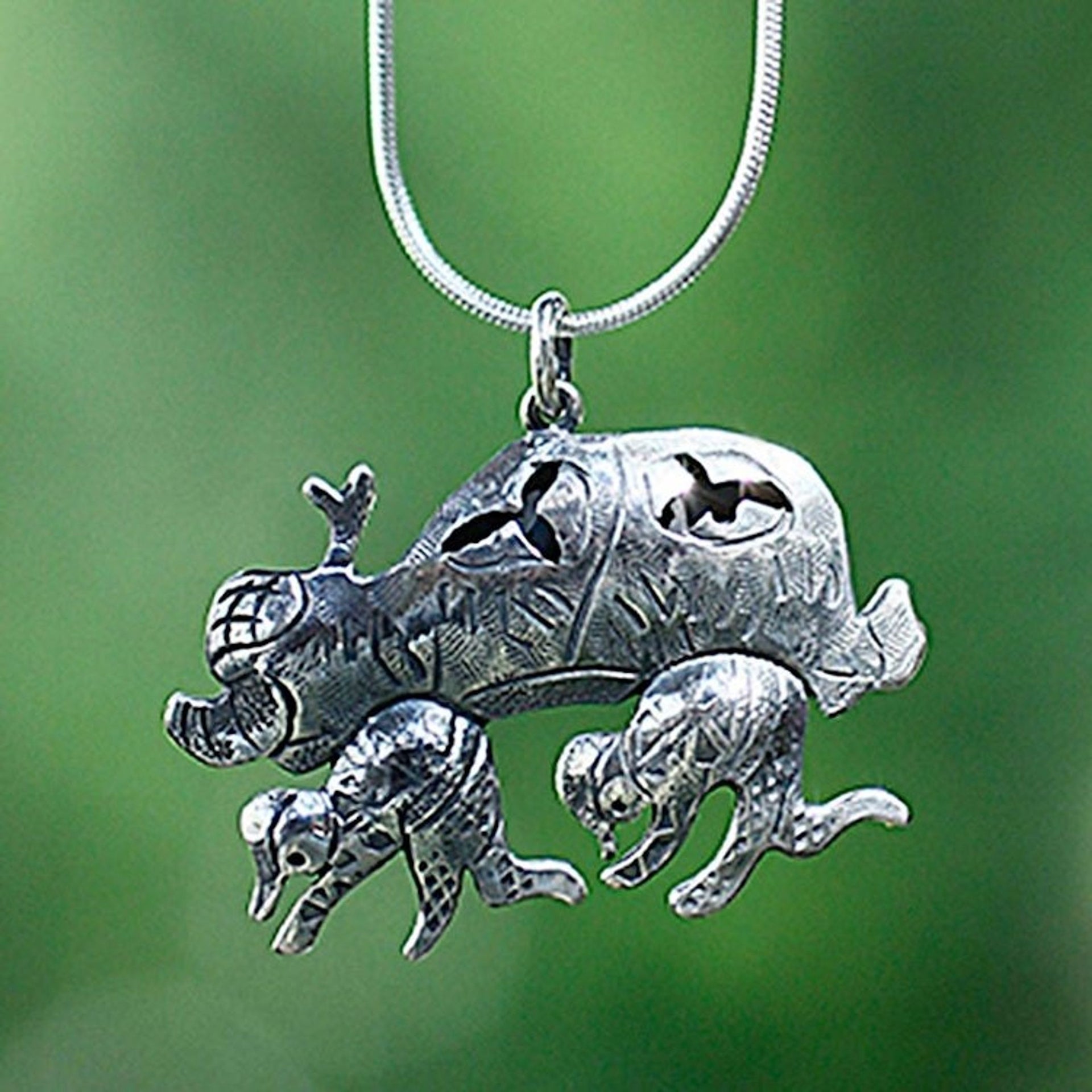 Sterling silver pendant necklace 'Human Automobile'