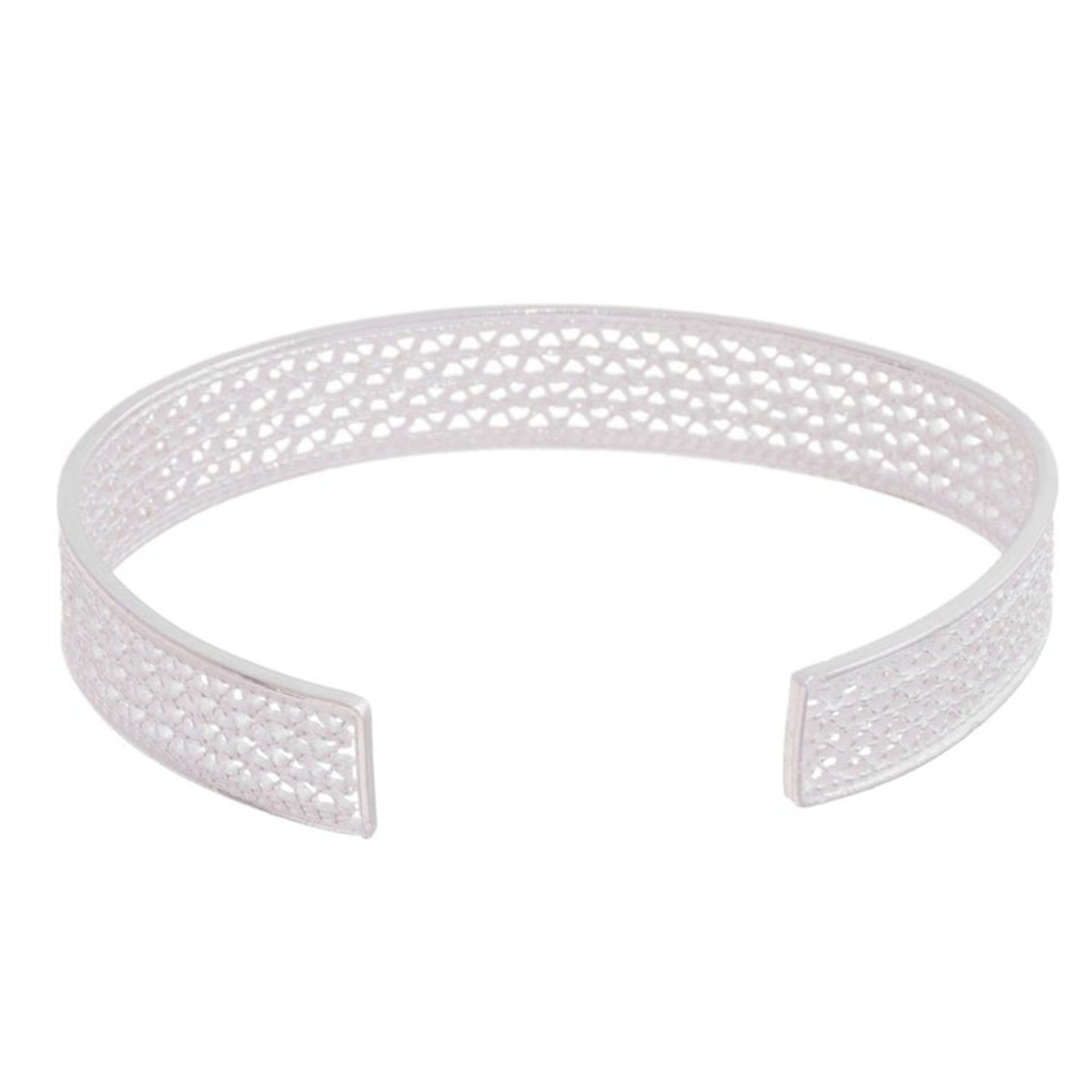 Sterling Silver Filigree Cuff Bracelet from Peru 'Colonial Shine'