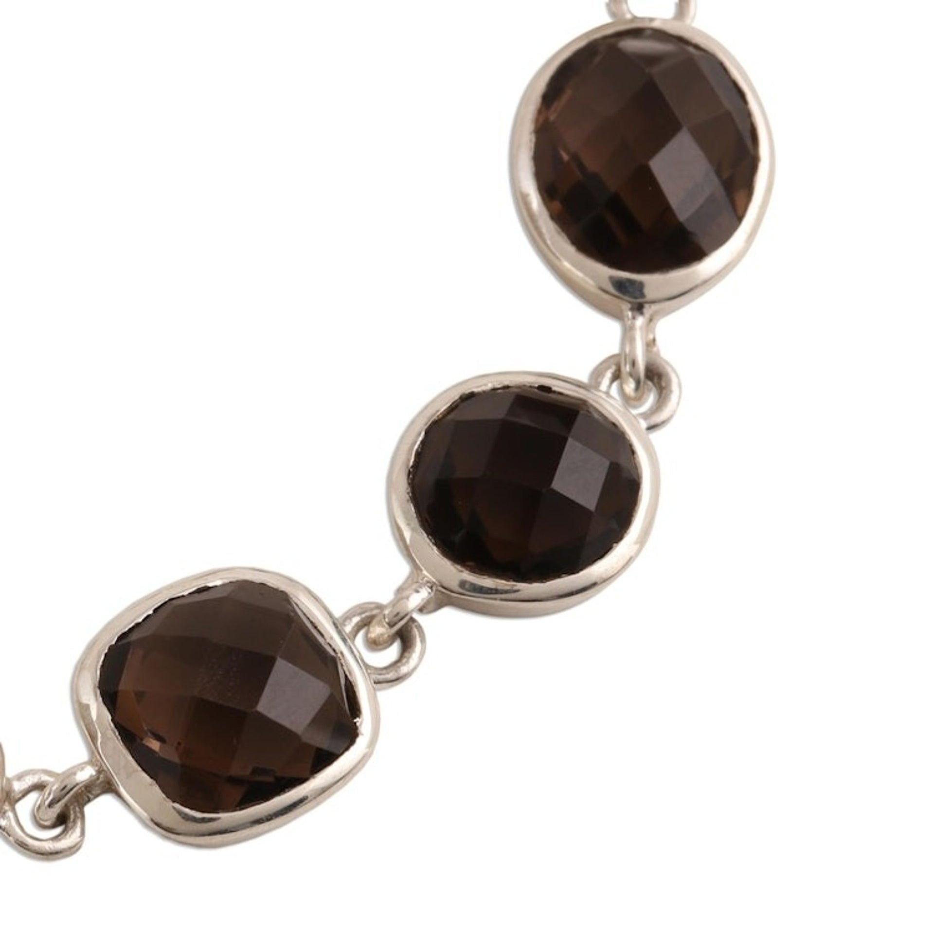 31.5-Carat Smoky Quartz Link Bracelet from India 'Dazzling Princess'