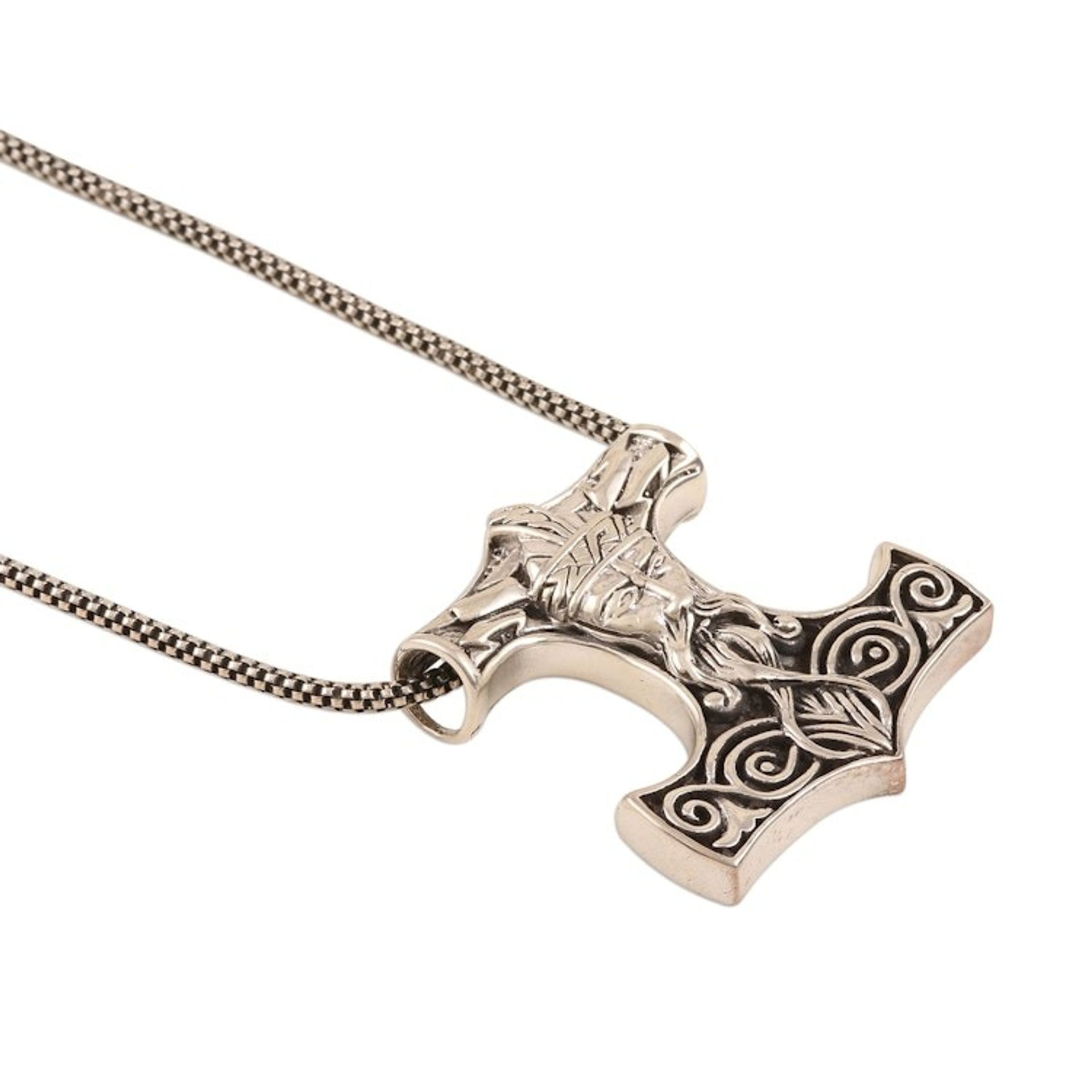 Men's Thor's Hammer Necklace in Sterling Silver 'Thor's Hammer'