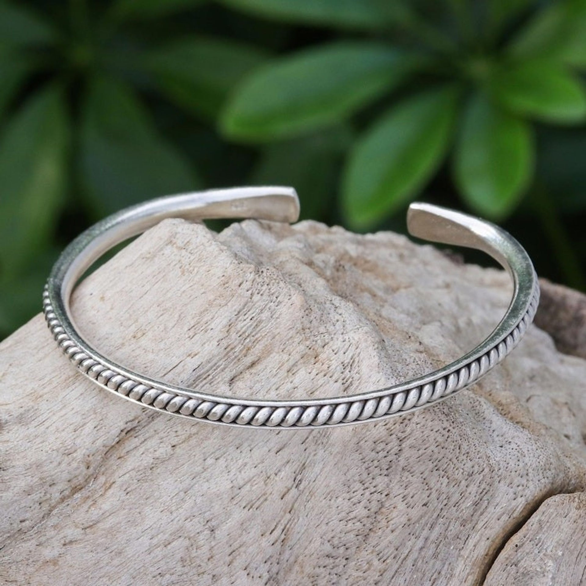 Thai Handcrafted Sterling Silver Cuff Bracelet 'Tribal Fusion'