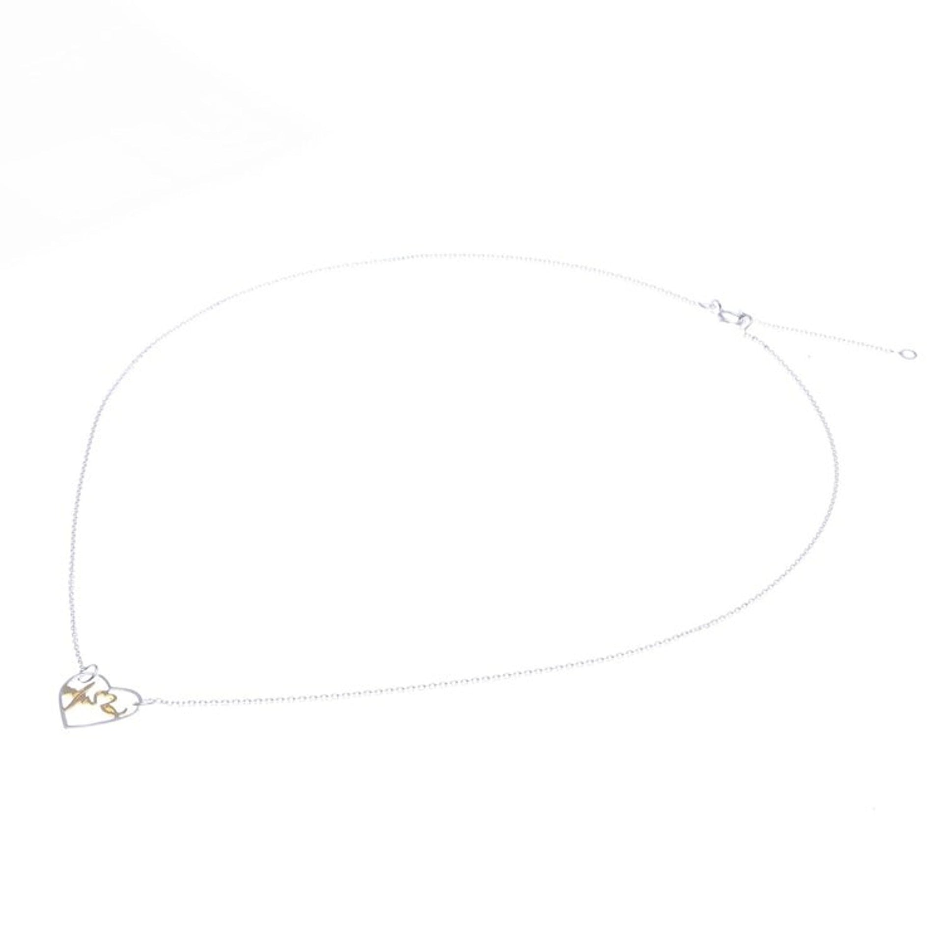 Artisan Crafted Gold Accent Necklace 'Be Still My Heart'