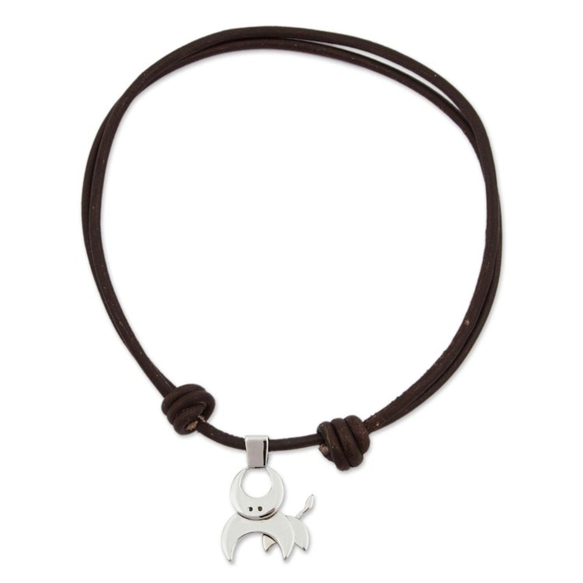 Taxco Sterling Silver Taurus Pendant Necklace from Mexico 'Taurus Moon'