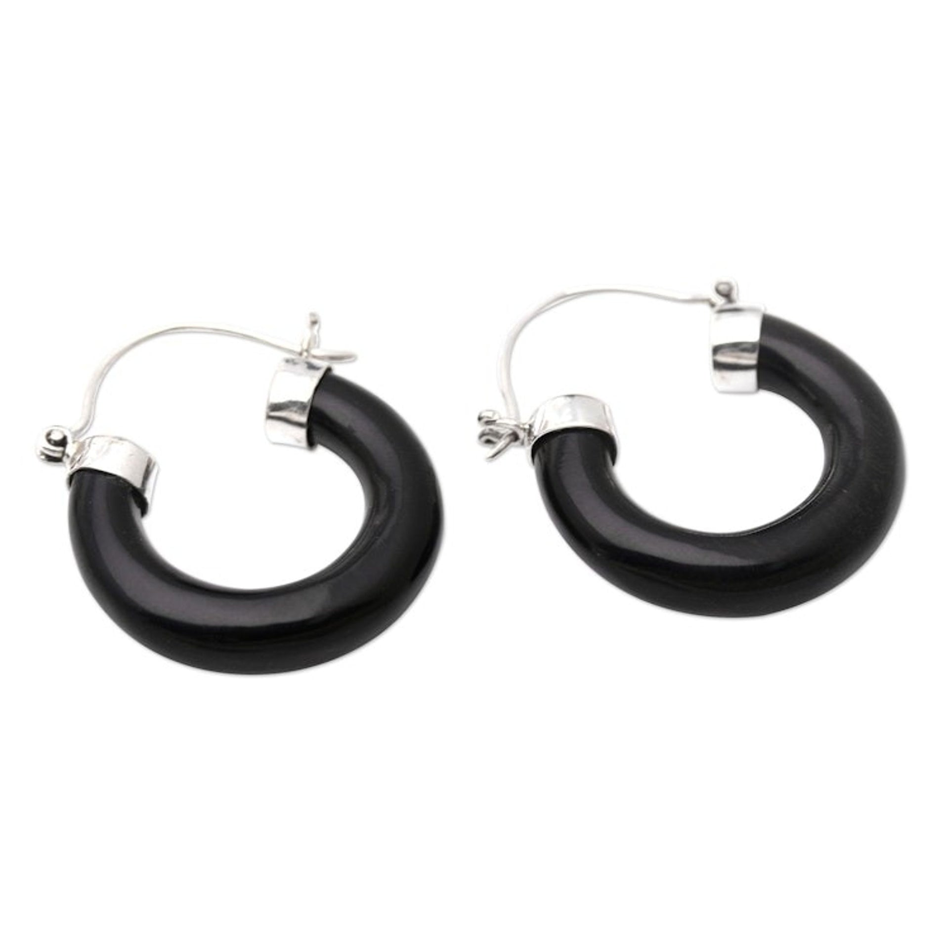 Hand Crafted Sterling Silver Hoop Earrings 'True Courage'